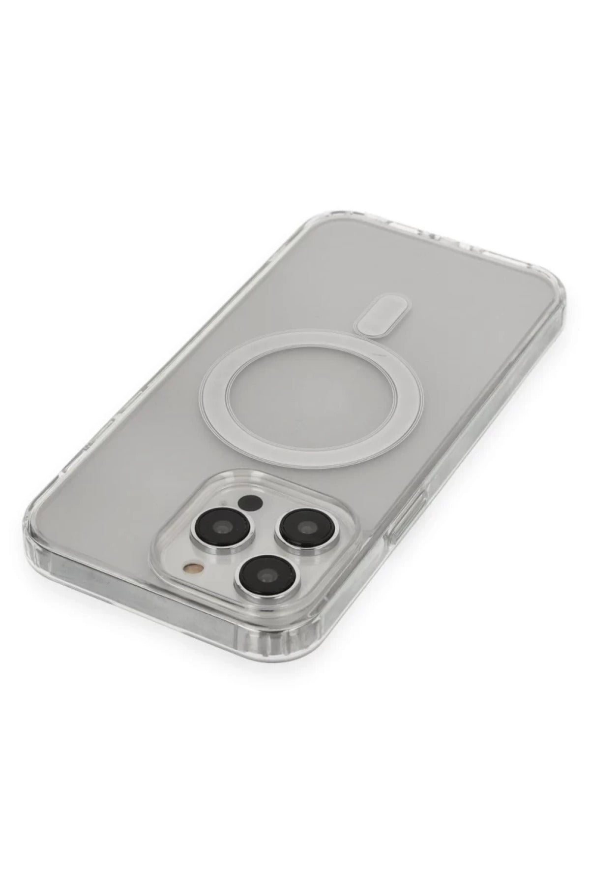 Apple iPhone 13 Pro Max Uyumlu Kılıf Matte Şeffaf Magneticsafe - Şeffaf