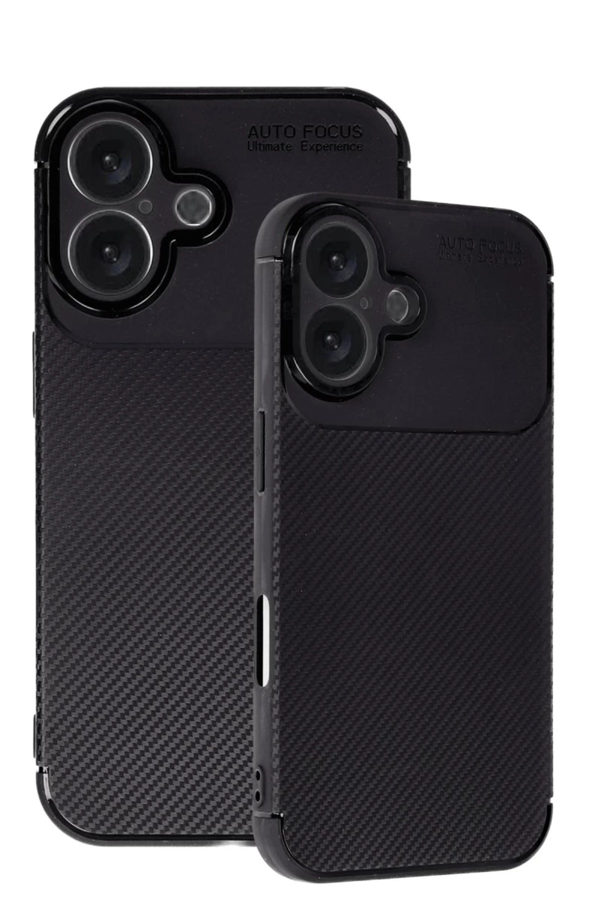 Apple iPhone 16 Uyumlu Kılıf Auto Focus Karbon Kapak - Siyah