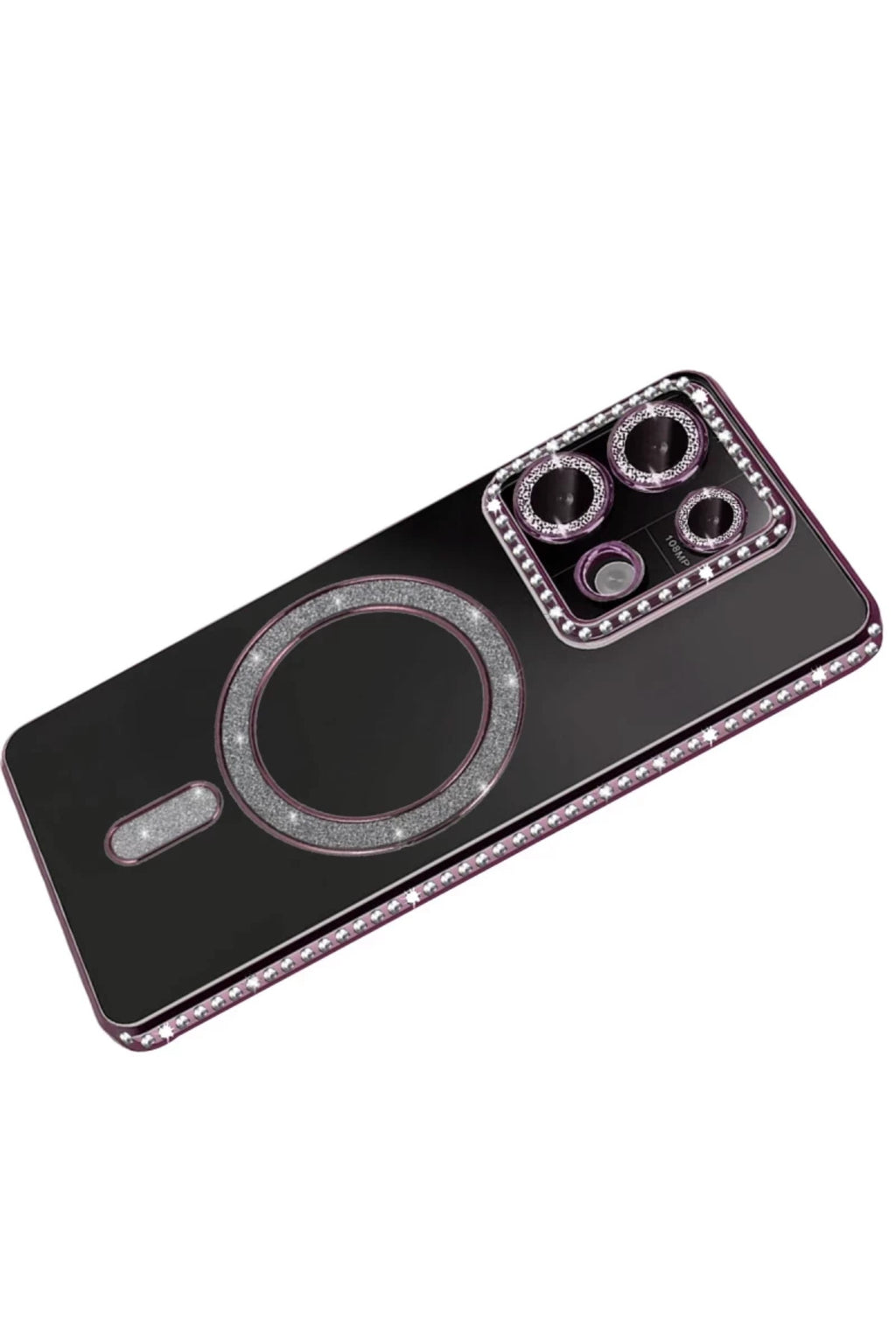 Xiaomi Redmi 13C Uyumlu Joke Simli Magneticsafe Kılıf - Pembe