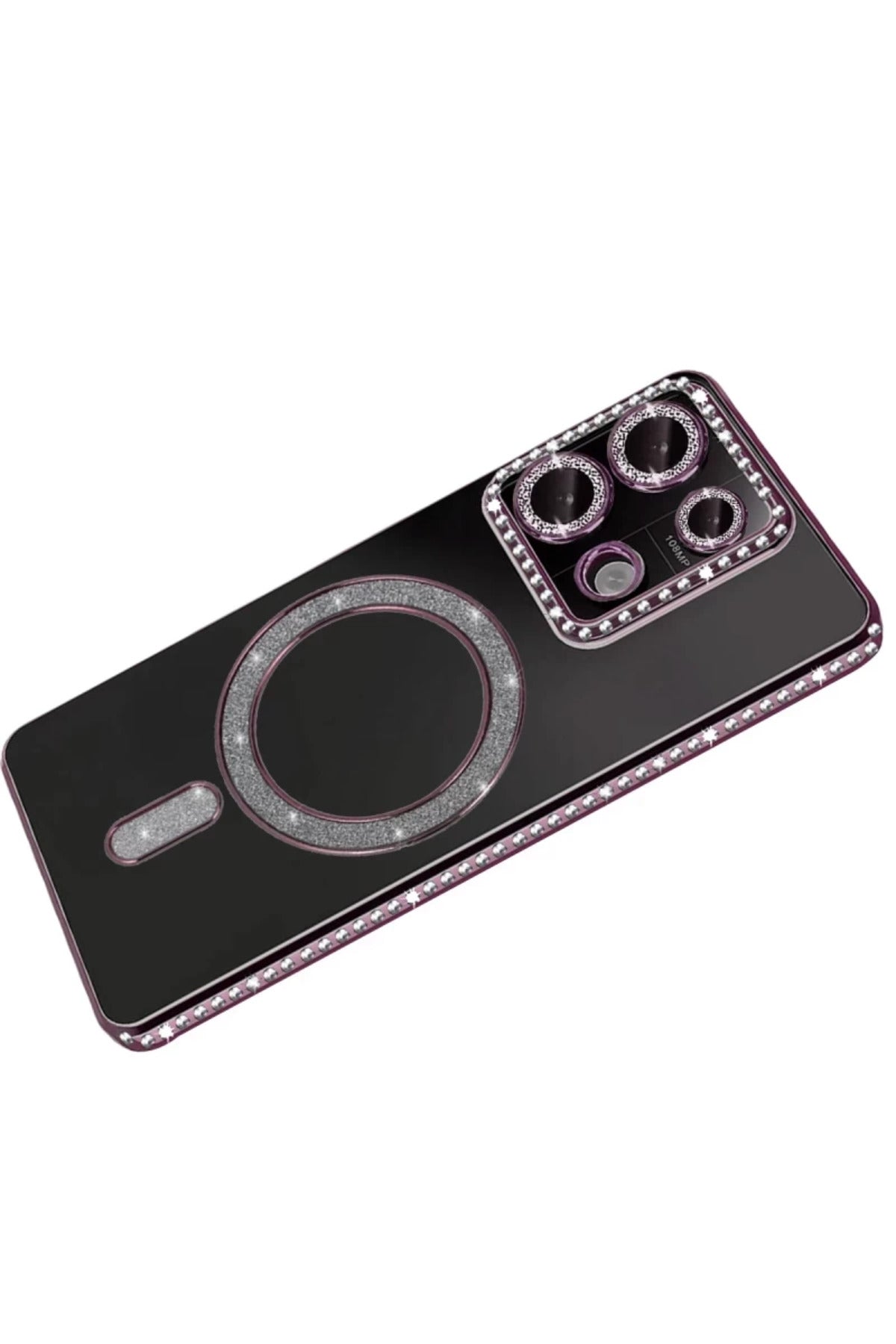 Xiaomi Redmi 13C Uyumlu Joke Simli Magneticsafe Kılıf - Pembe