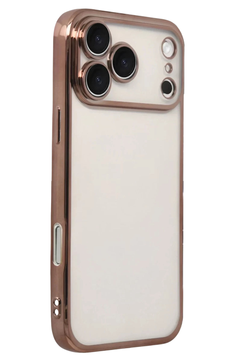 Apple iPhone 17 Pro Max Uyumlu Lensli Silikon - Çöl Titanyum
