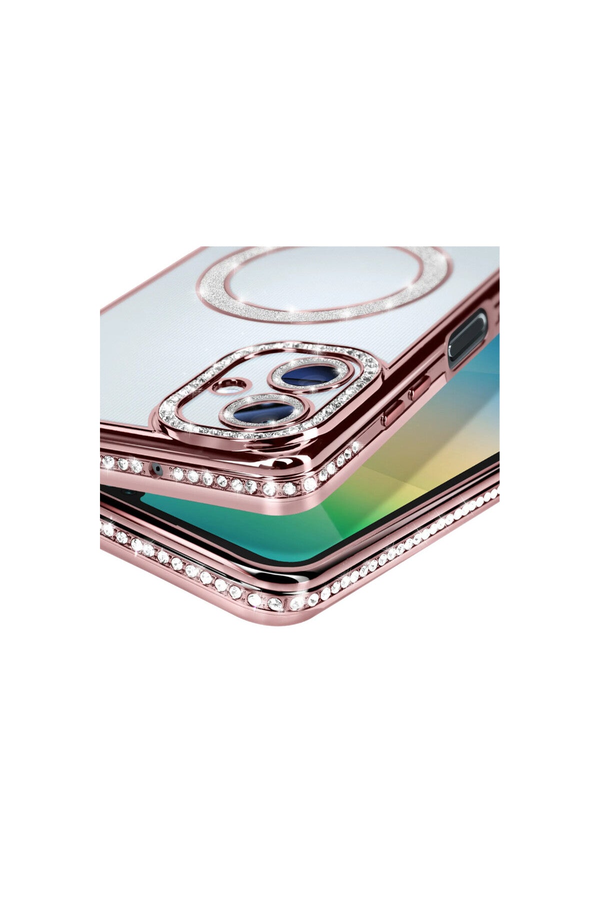 Samsung Galaxy A06 Uyumlu Joke Simli Magneticsafe Kılıf - Pembe