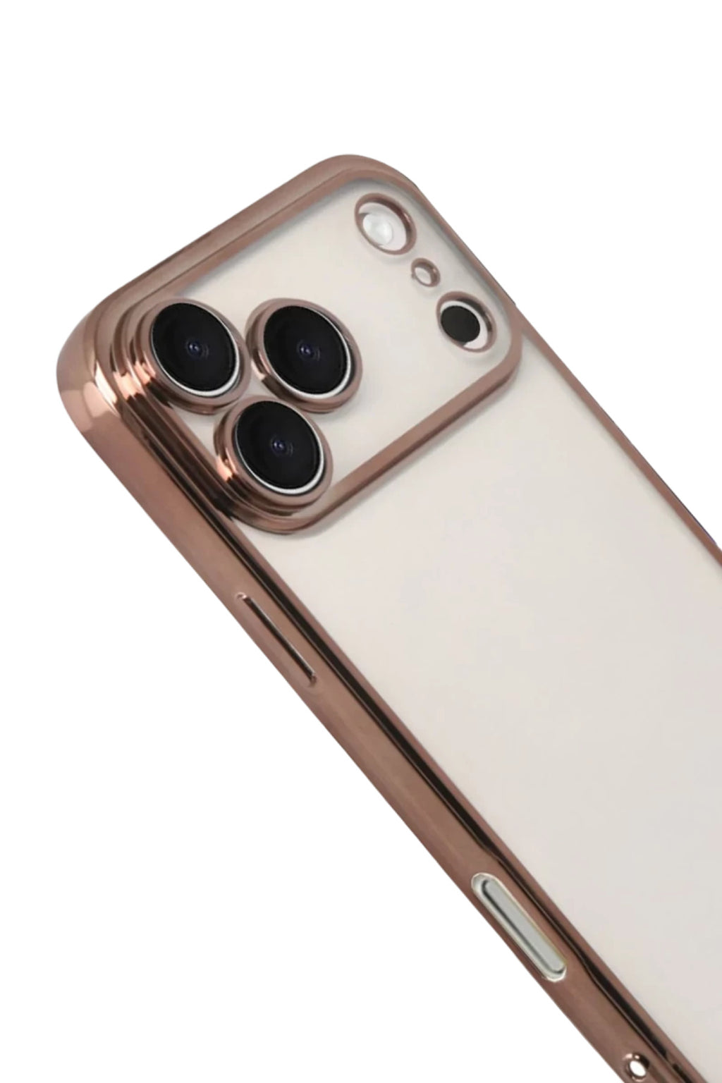 Apple iPhone 17 Pro Uyumlu Lensli Silikon - Çöl Titanyum
