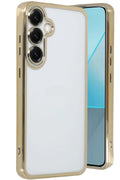 Samsung Galaxy S25 Plus Uyumlu Kılıf Lensli Silikon - Gold