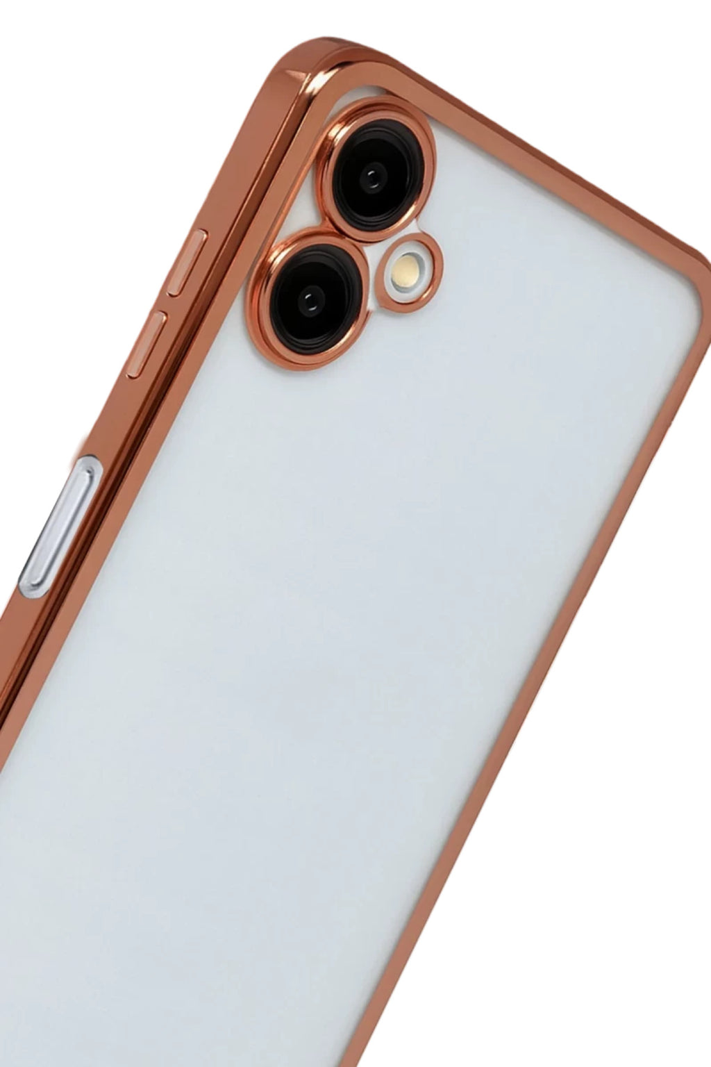 Samsung Galaxy A07 4G Uyumlu Lensli Silikon - Çöl Titanyum