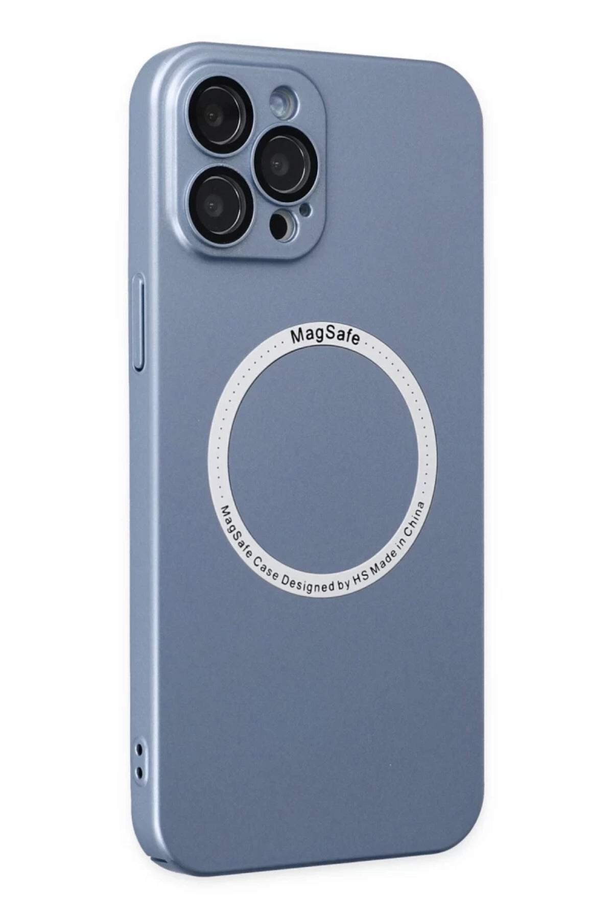 Apple iPhone 12 Pro Uyumlu Kılıf Jack Magneticsafe Lens Silikon - Sierra Blue