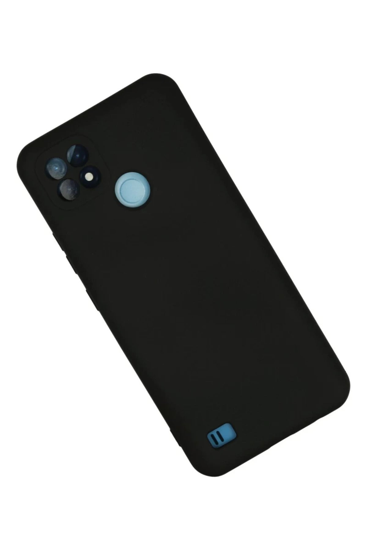Realme C21 Uyumlu Kılıf Nano içi Kadife Silikon - Siyah