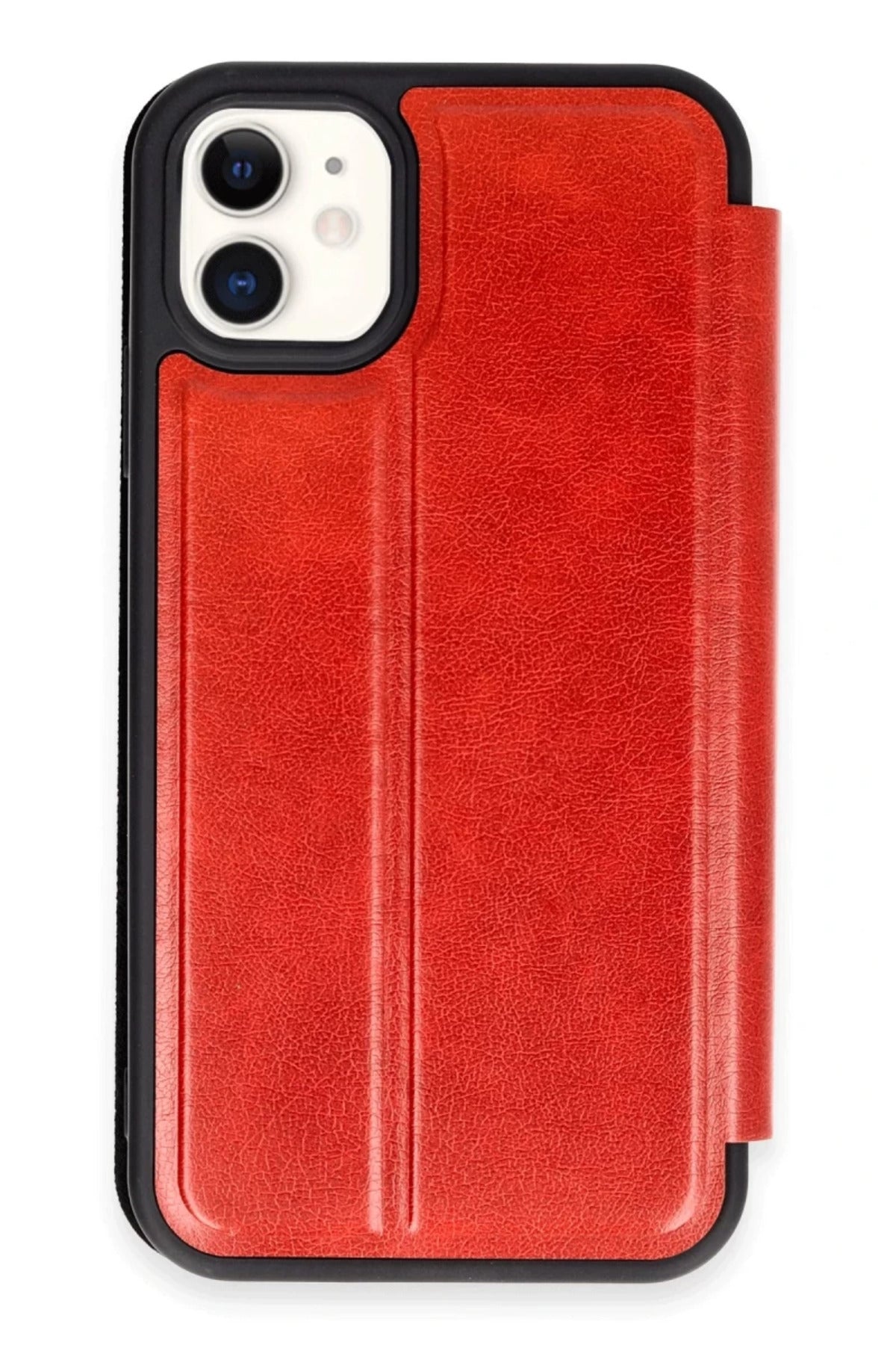 Apple iPhone 11 Uyumlu Kılıf Flip Cover - Kırmızı