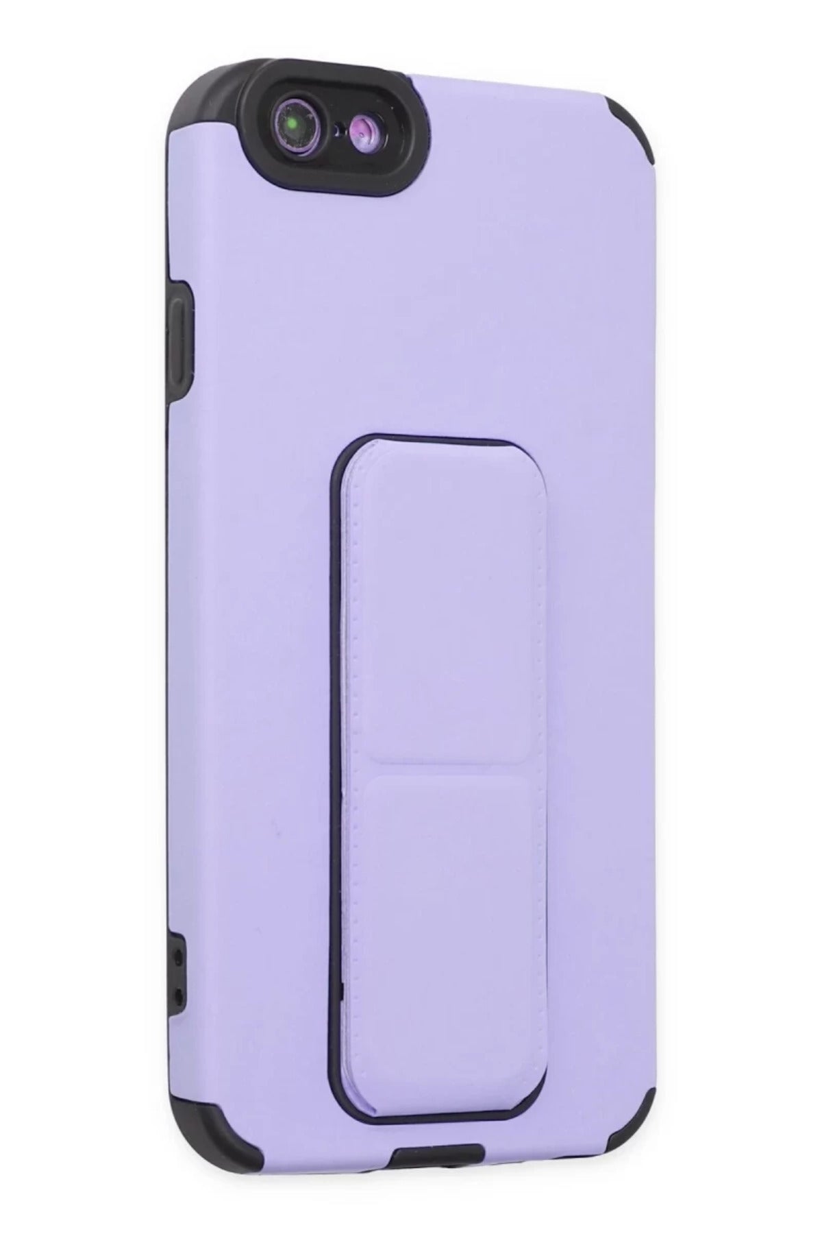 Apple iPhone 6 Uyumlu Kılıf Mega Standlı Silikon - Lila