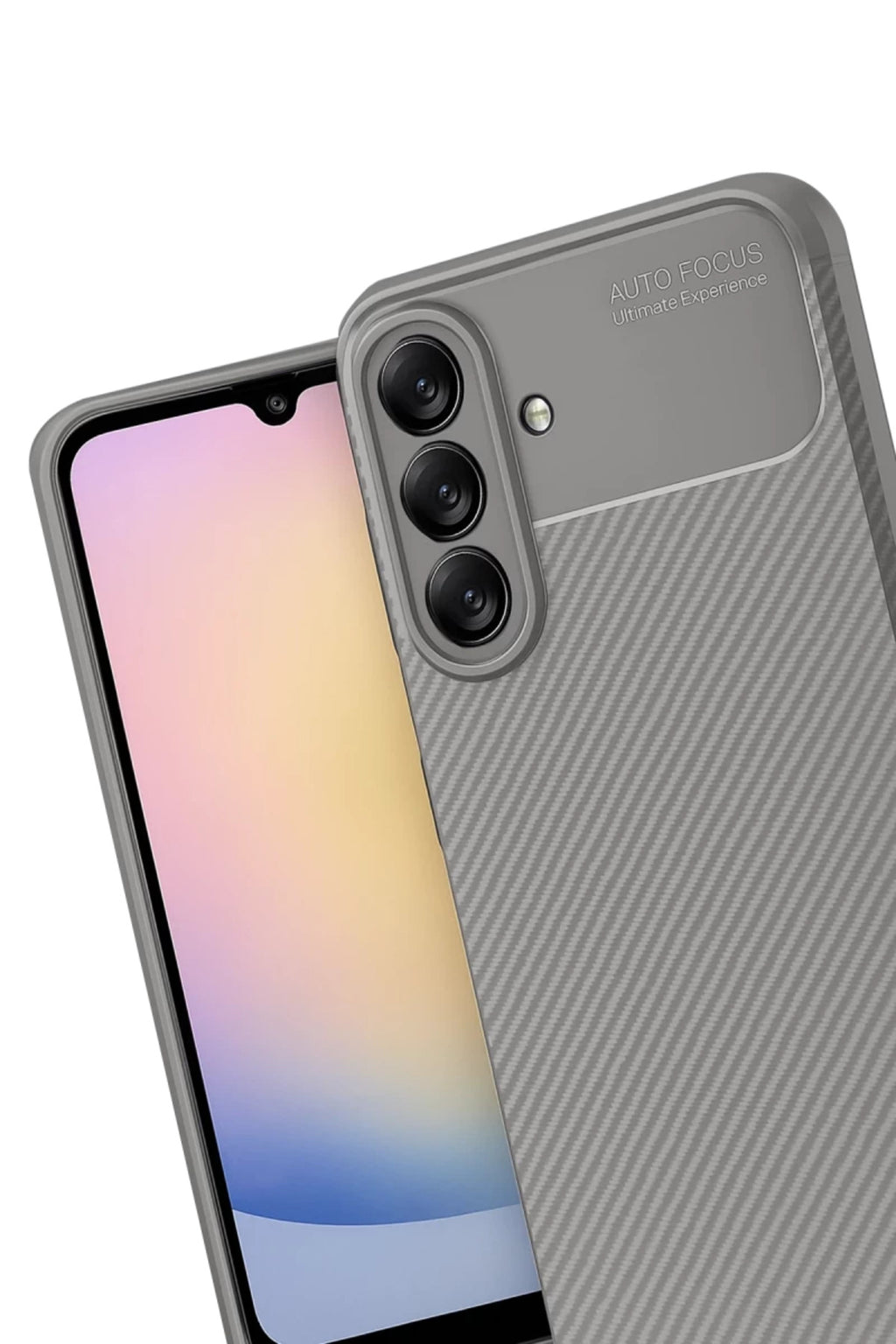 Samsung Galaxy A17 5G Uyumlu Auto Focus Karbon Kapak - Gri