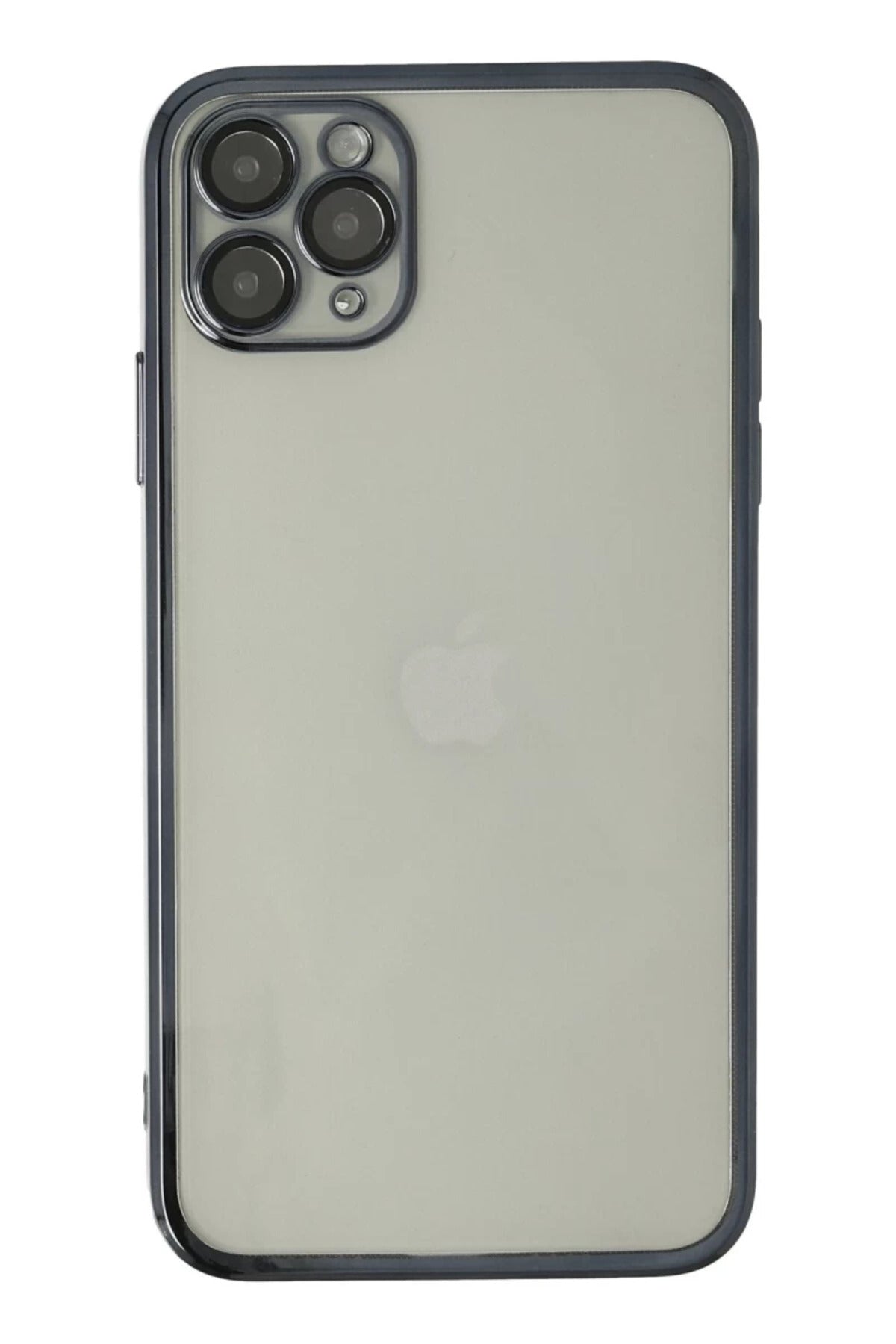 Apple iPhone 11 Pro Uyumlu Kılıf Lensli Silikon - Siyah
