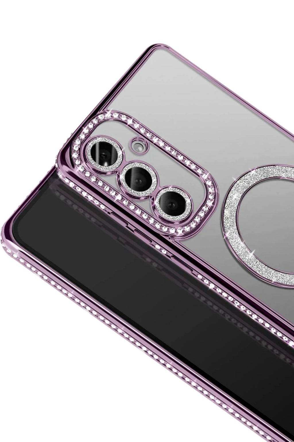 Samsung Galaxy S26 Plus Uyumlu Joke Simli Magneticsafe Kılıf - Derin Mor