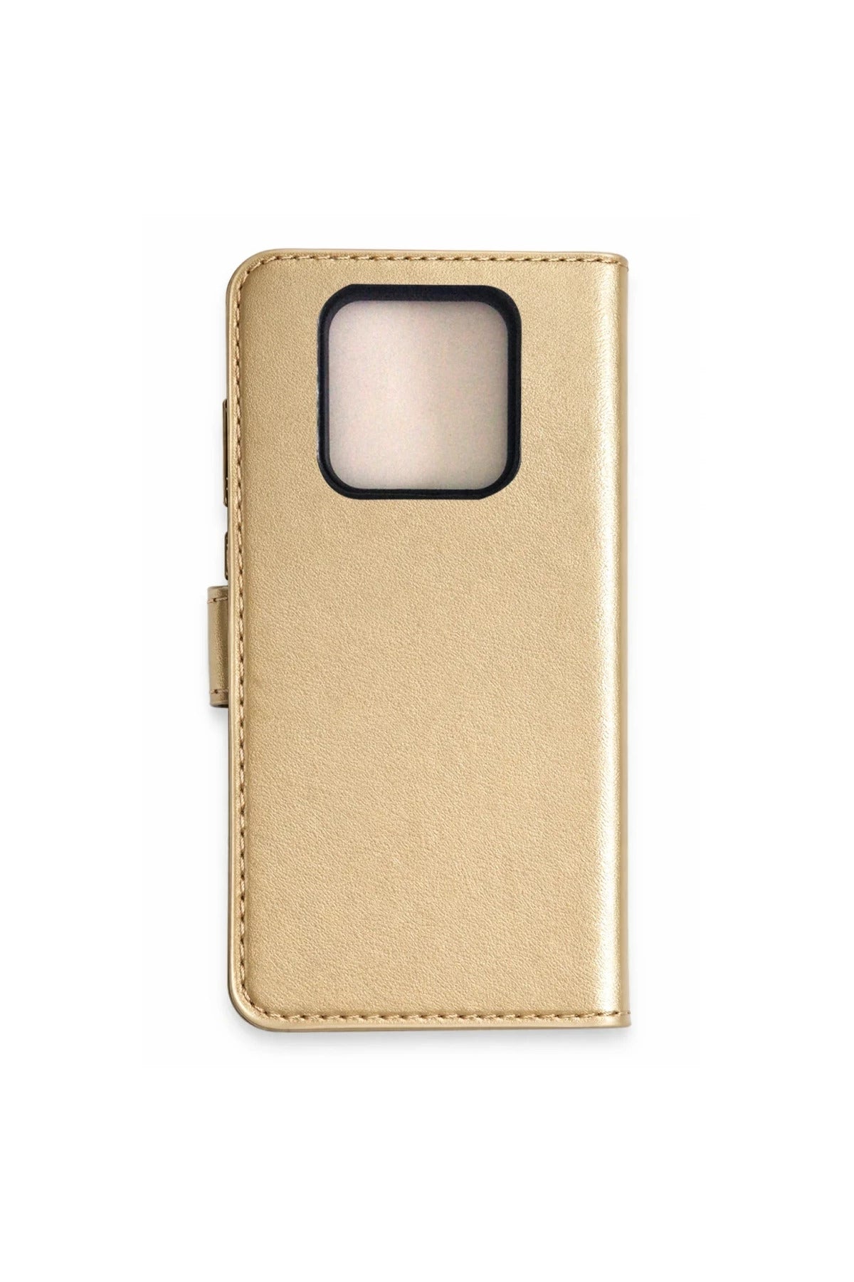Tecno Camon 16 Prime Uyumlu Trend S Plus Kapaklı Kılıf - Gold
