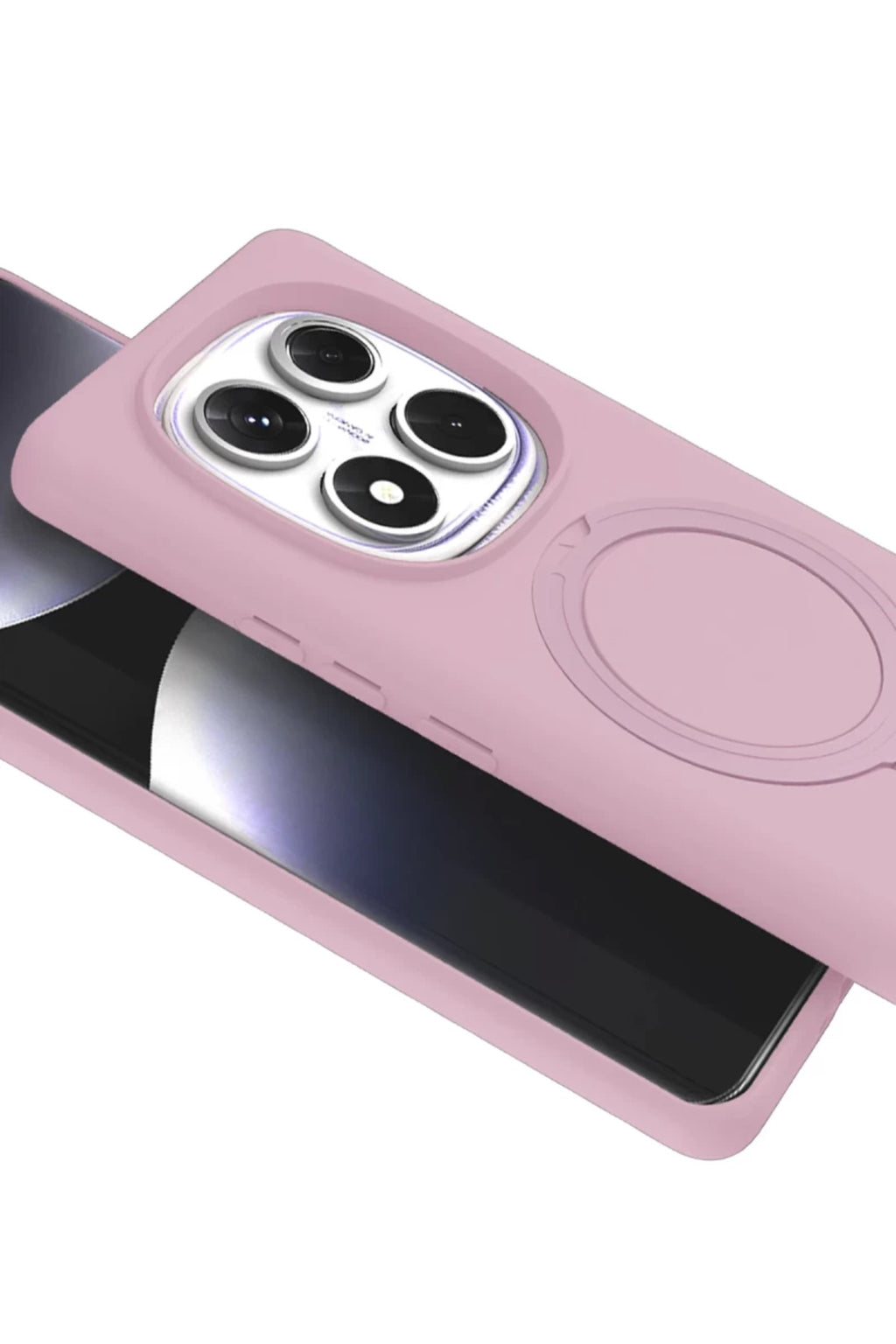 Xiaomi Redmi Note 14 Pro 5G Uyumlu Regal Magsafe Standlı Kapak - Açık Pembe