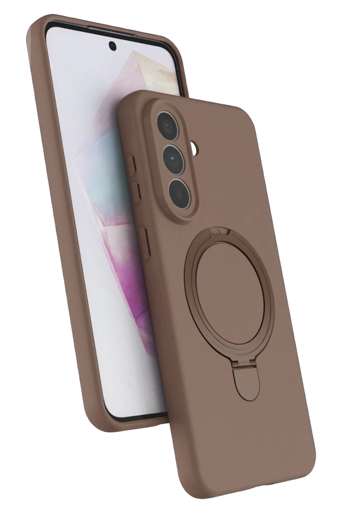 Samsung Galaxy A57 5G Uyumlu Regal Magsafe Standlı Kapak - Çöl Titanyum