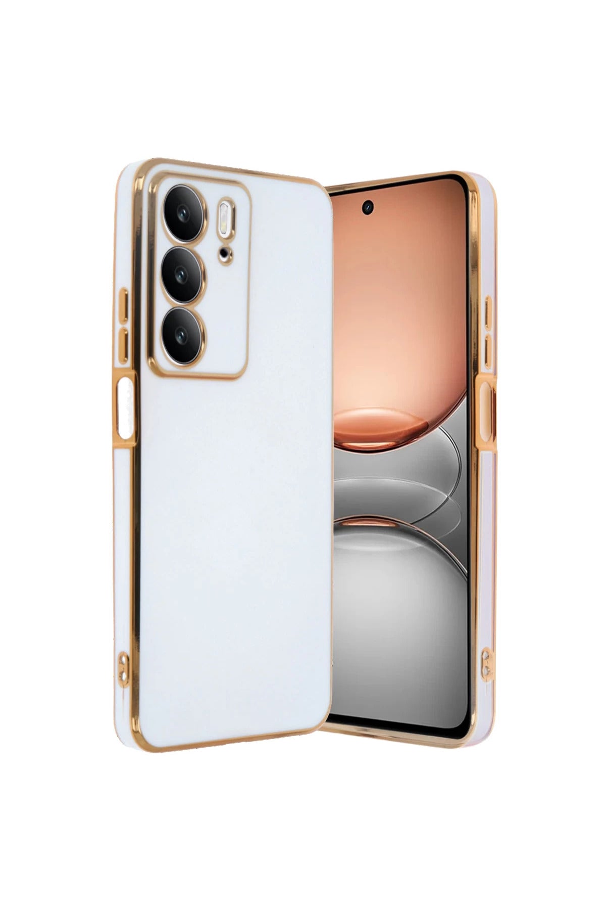 Realme C75 4G Uyumlu Kılıf Volet Silikon - Beyaz
