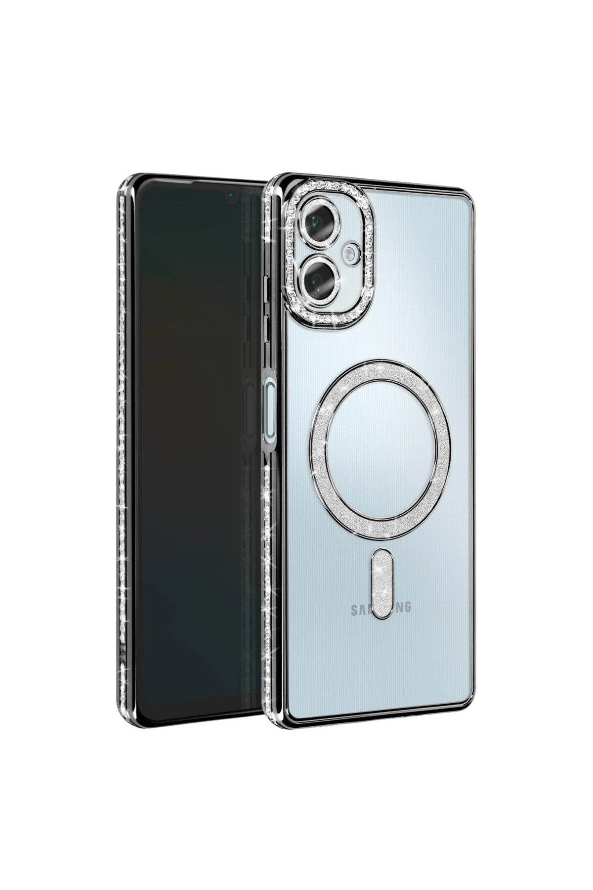 Samsung Galaxy A06 Uyumlu Joke Simli Magneticsafe Kılıf - Siyah