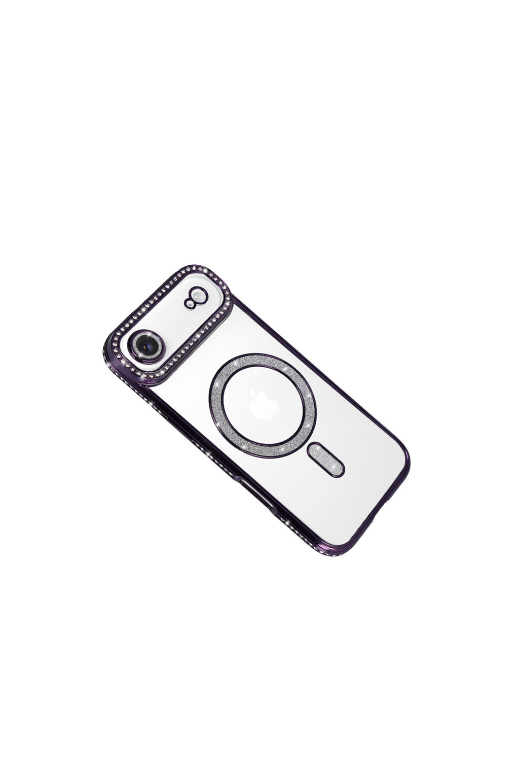 Apple iPhone 17 Air Uyumlu Joke Simli Magneticsafe Kılıf - Derin Mor