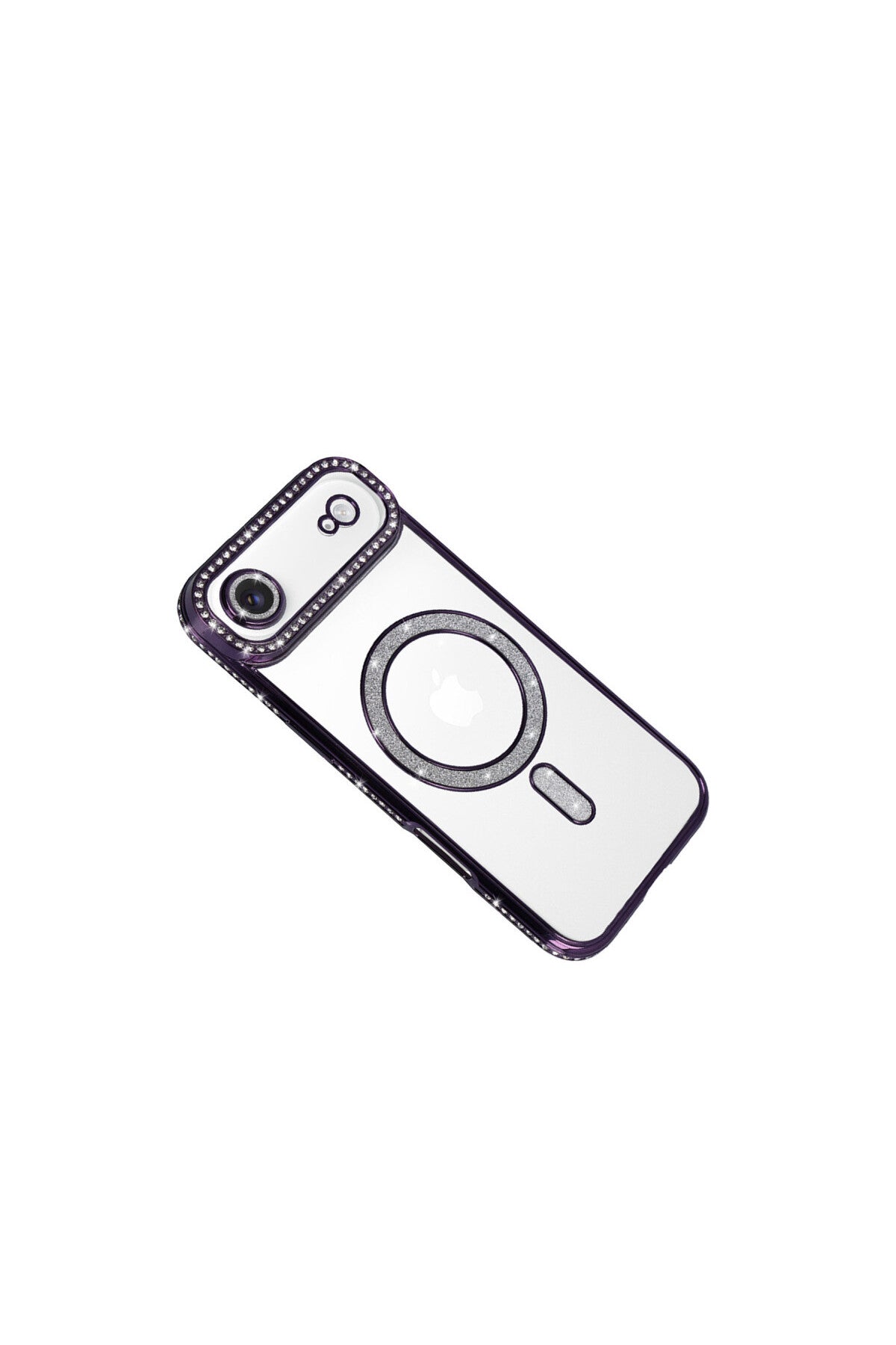 Apple iPhone 17 Air Uyumlu Joke Simli Magneticsafe Kılıf - Derin Mor