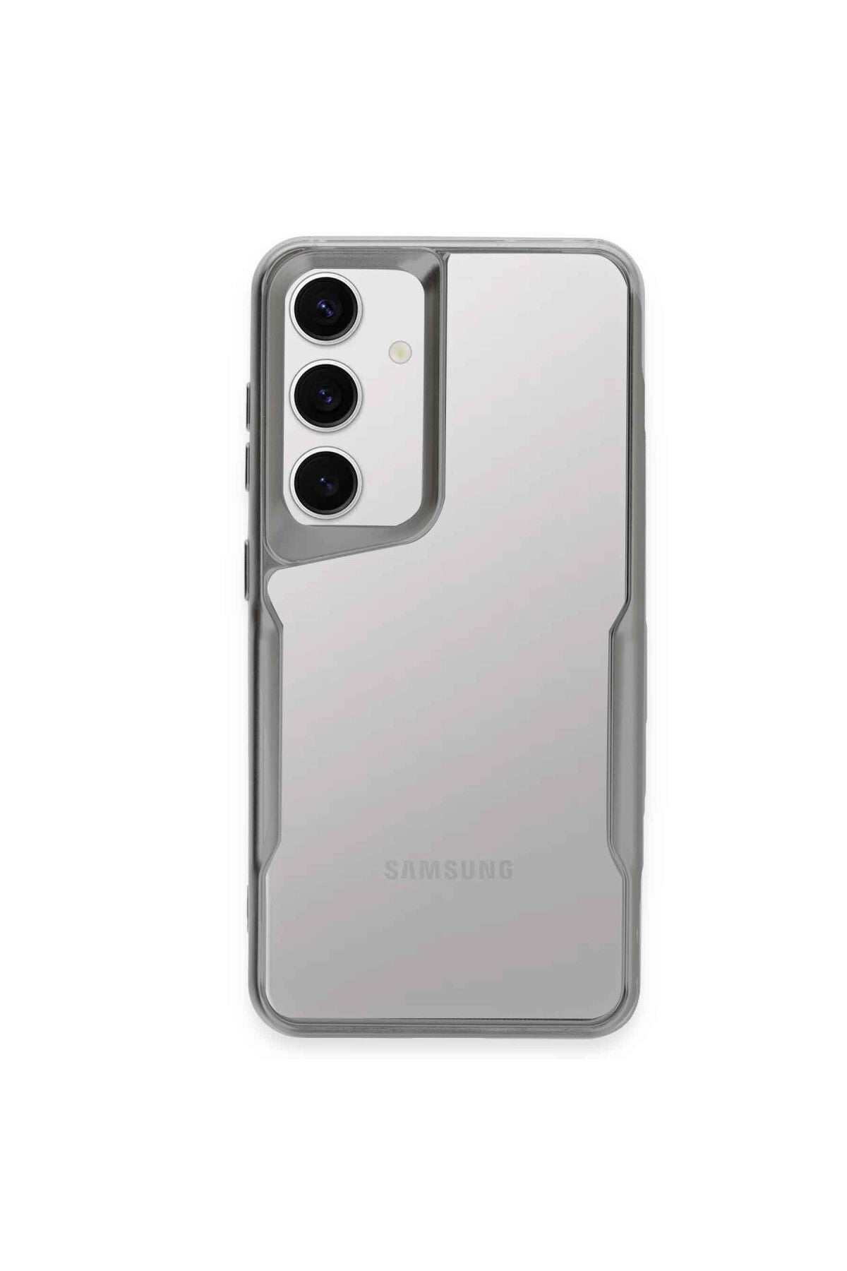 Samsung Galaxy S24 Uyumlu Kılıf Boyi Silikon Kapak - Gümüş