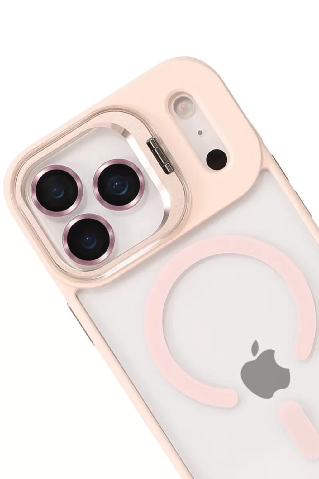 Joko Apple iPhone 17 Pro Uyumlu Remim Lensli Magsafe Standlı Kapak - Pembe