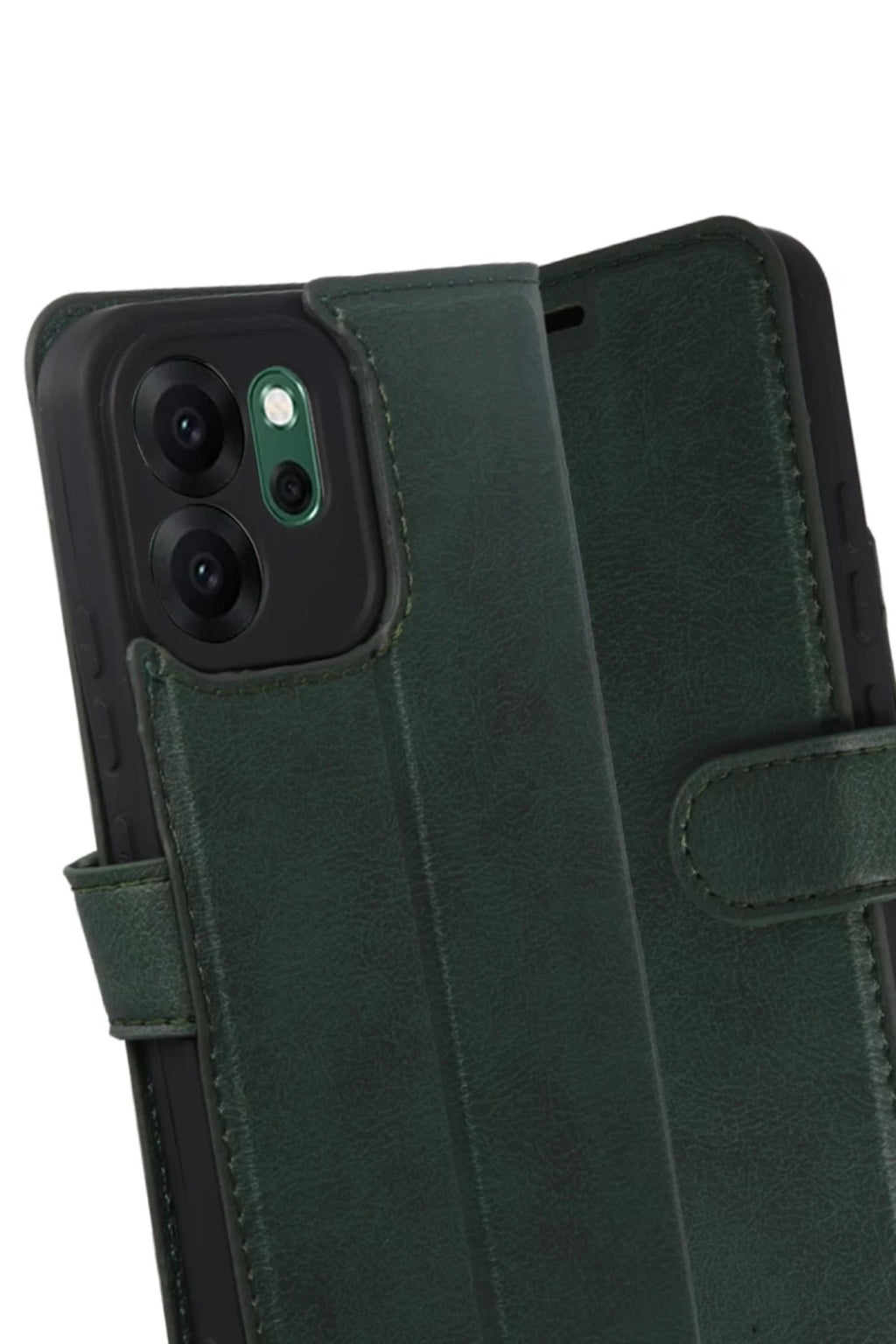 Oppo Reno 14F Uyumlu Trend S Plus Kapaklı Kılıf - Yeşil