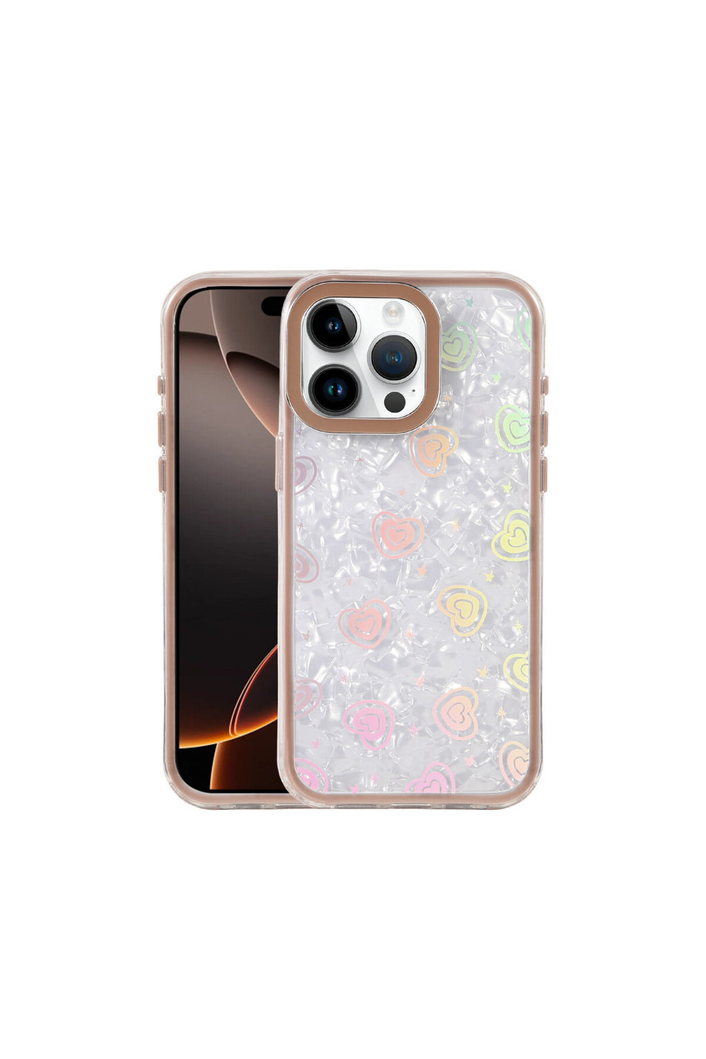 Apple iPhone 15 Pro Uyumlu Lumi Desenli Kapak - Çöl Titanyum