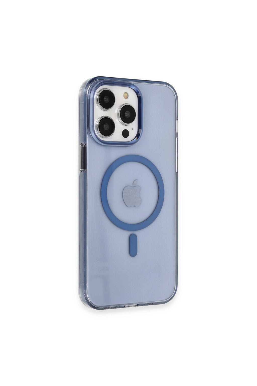 Apple iPhone 14 Pro Max Uyumlu Kılıf Tron Şeffaf Magsafe Kapak - Mavi