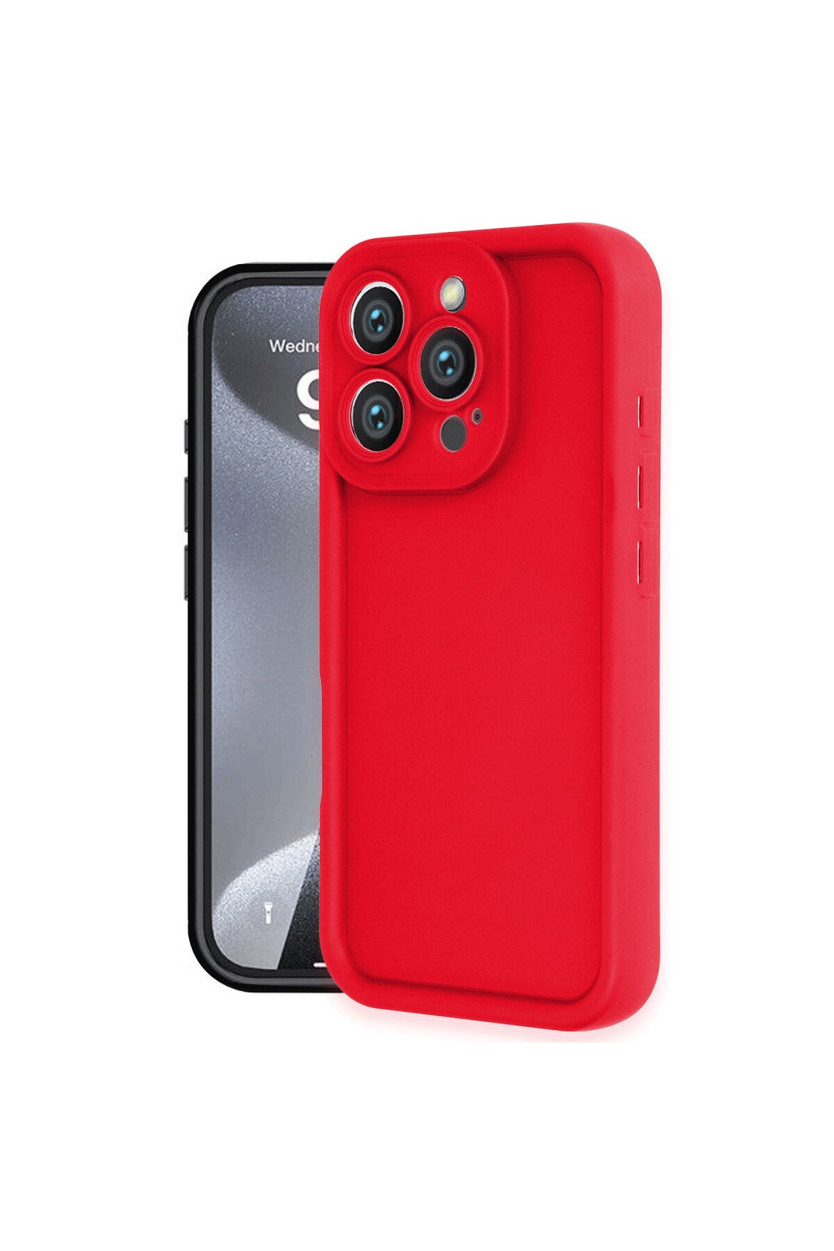 Apple iPhone 16 Pro Uyumlu Kılıf Viera Silikon - Kırmızı