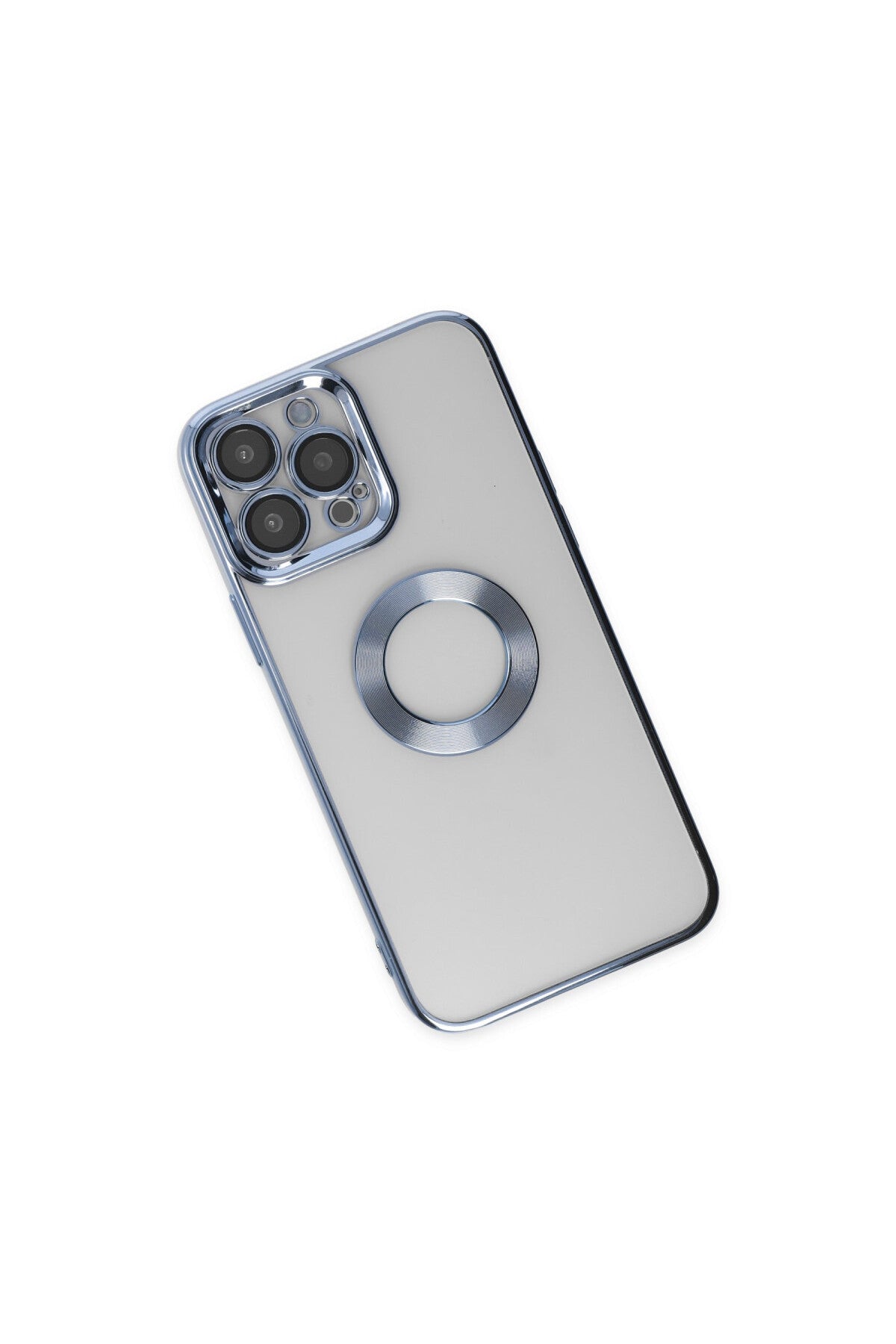 Apple iPhone 14 Pro Max Uyumlu Kılıf Slot Silikon - Sierra Blue