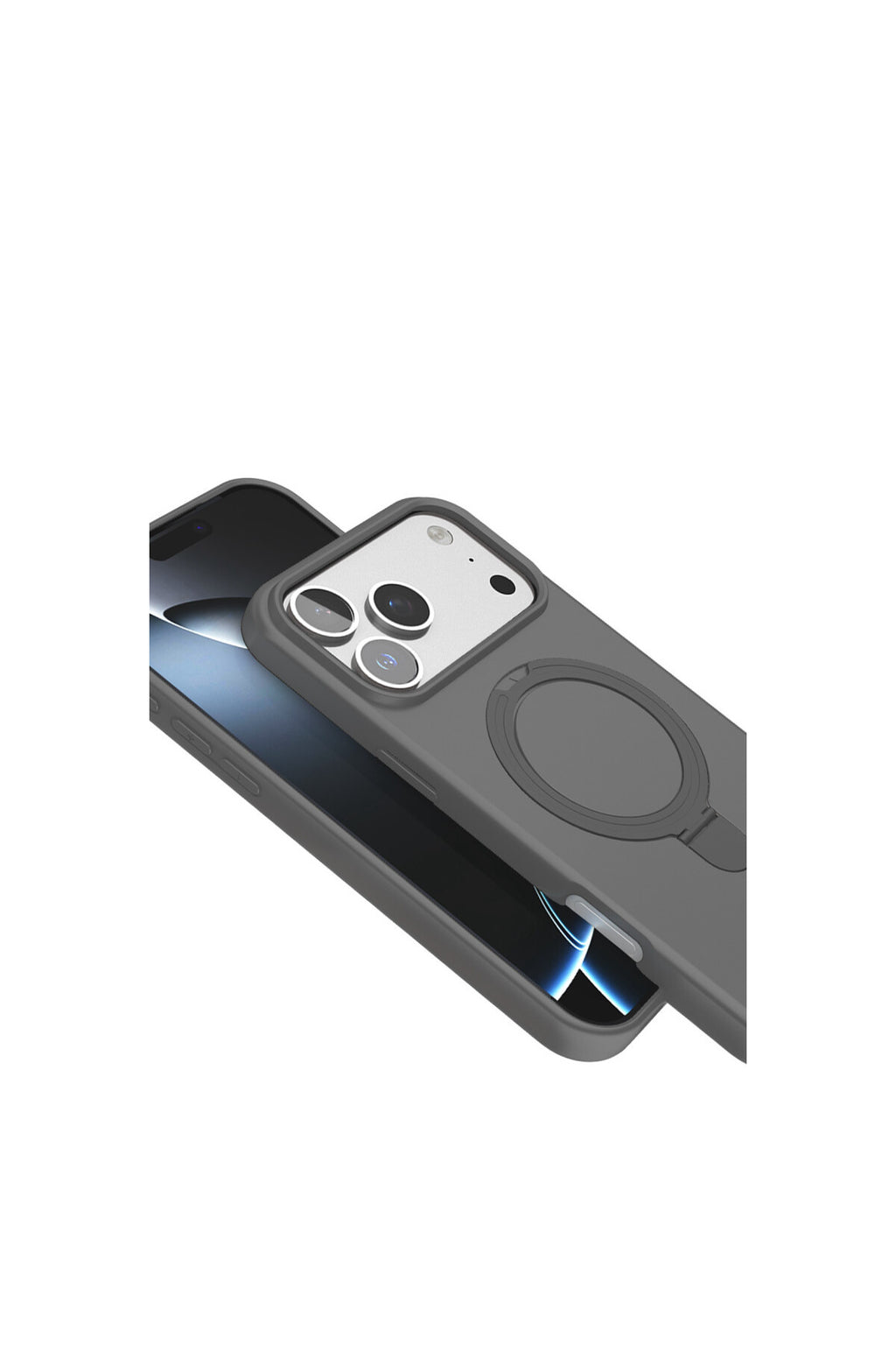 Apple iPhone 17 Pro Max Uyumlu Regal Magsafe Standlı Kapak - Titan Gri