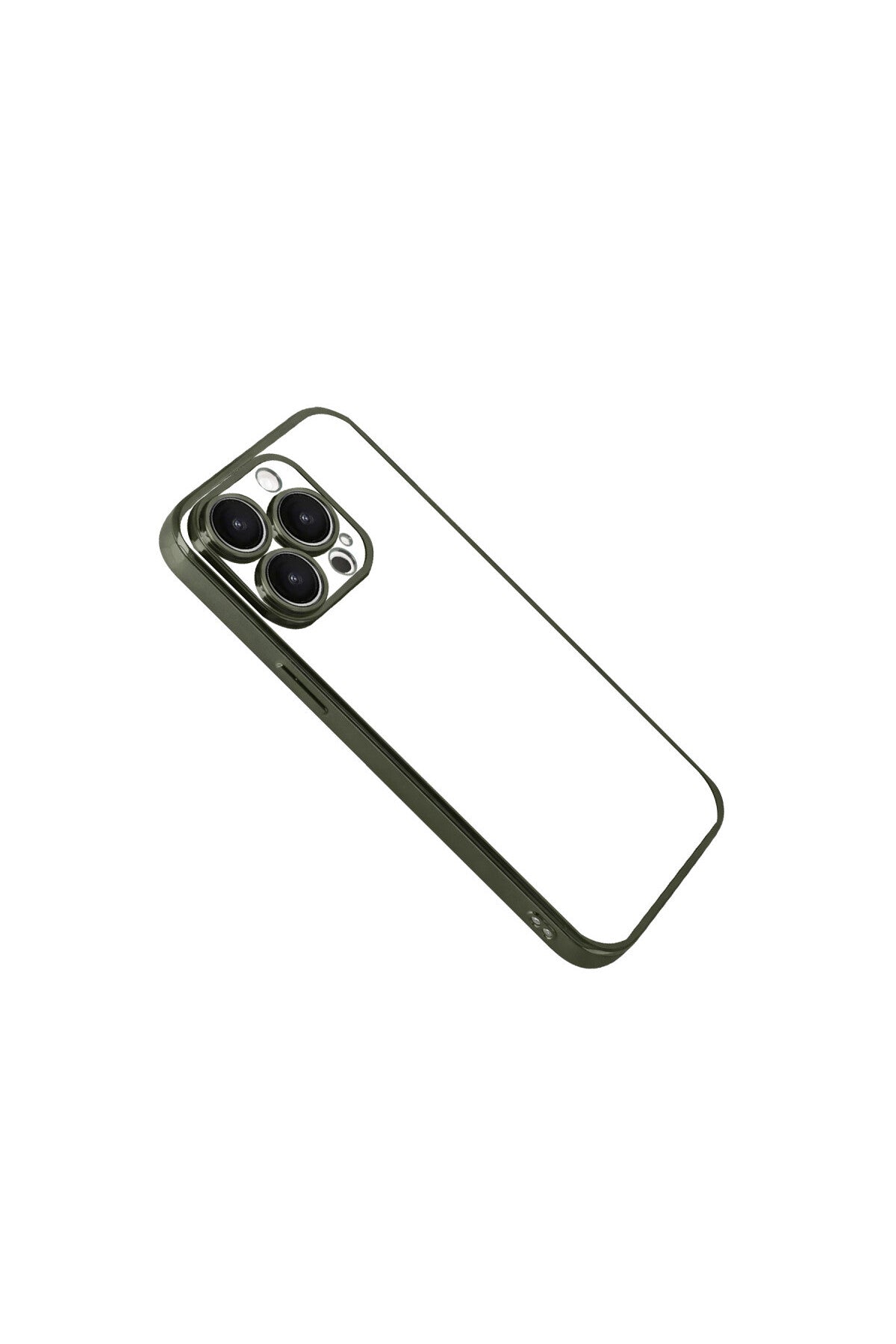 Apple iPhone 15 Pro Max Uyumlu Lensli Silikon - Yeşil