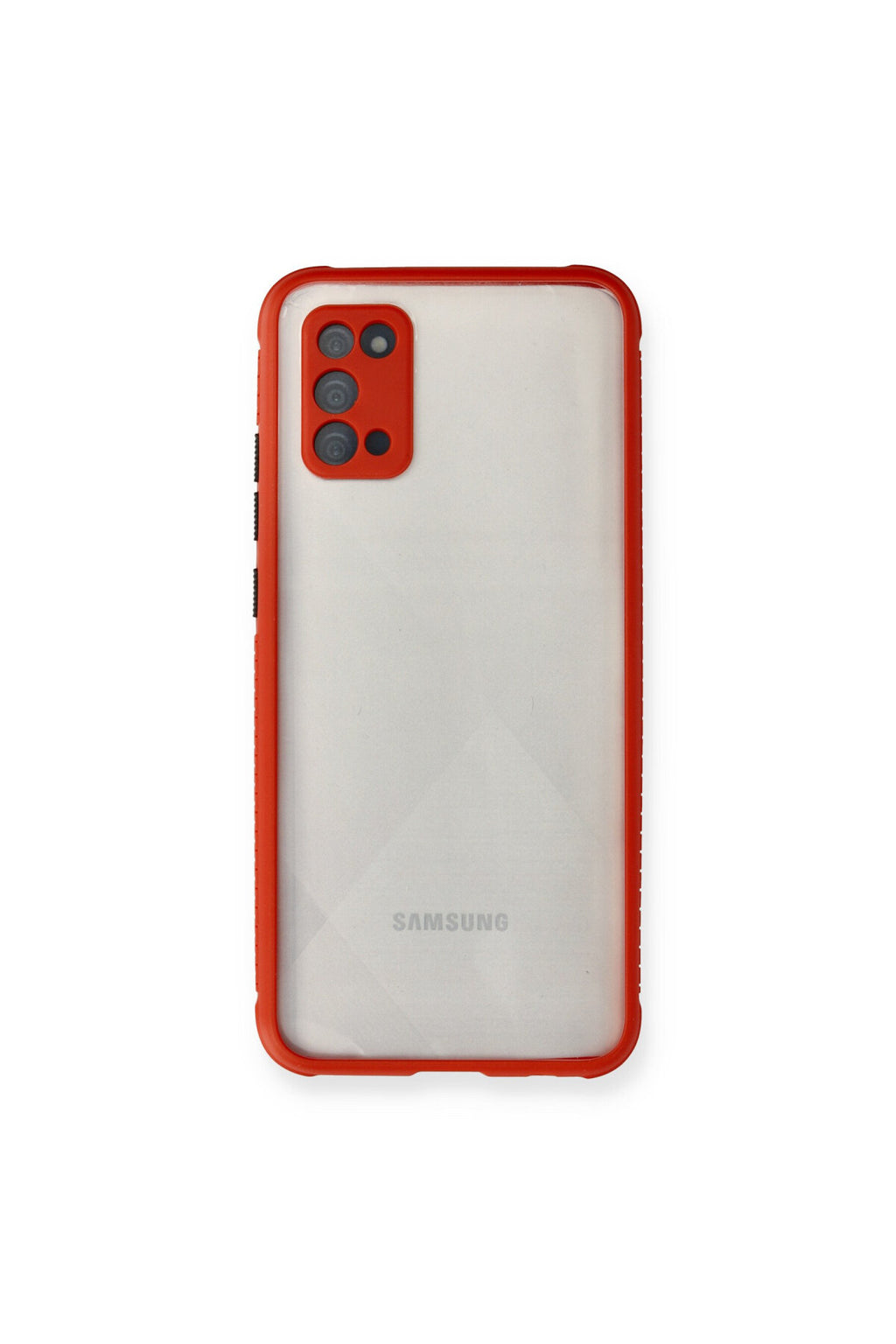 Samsung Galaxy A02S Uyumlu Kılıf Miami Şeffaf Silikon - Kırmızı