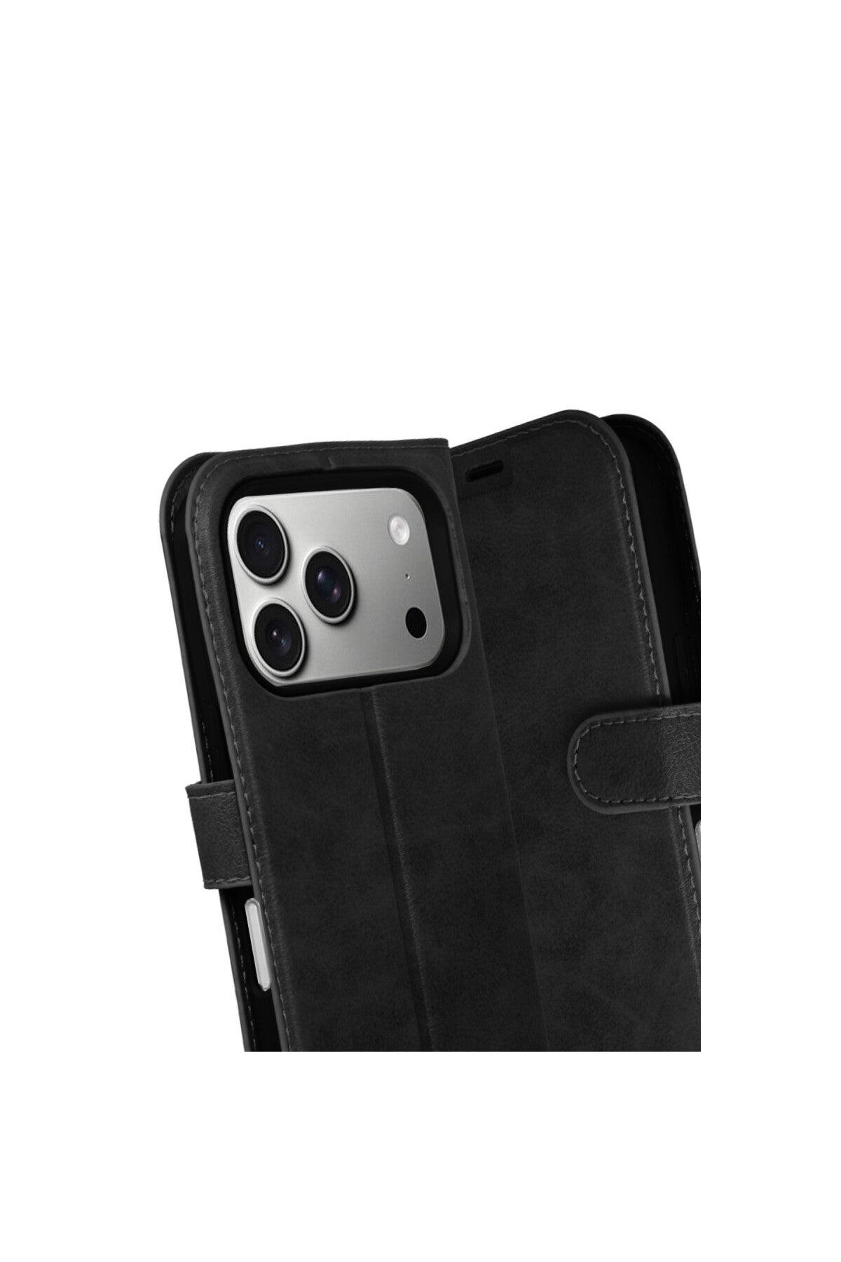 Apple iPhone 17 Pro Uyumlu Trend S Plus Kapaklı Kılıf - Siyah