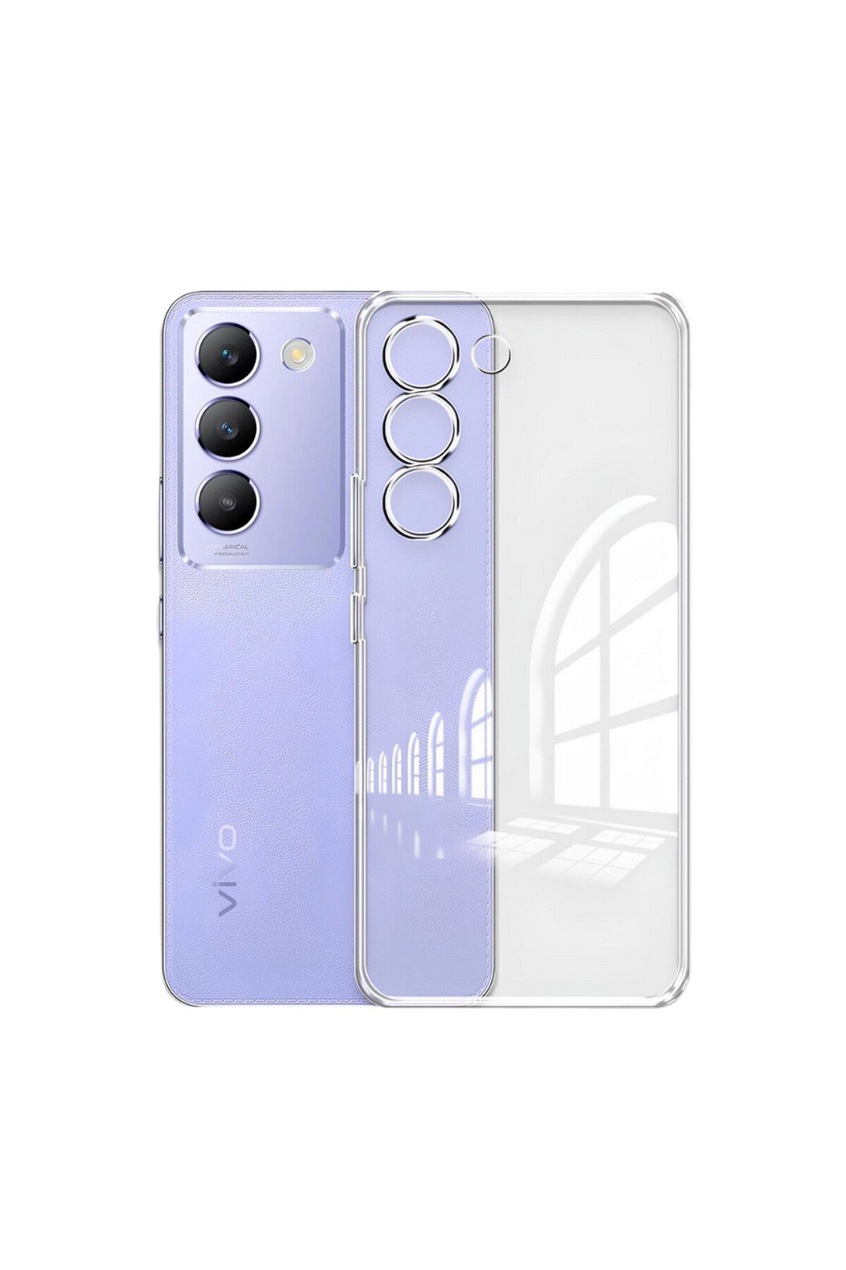 Vivo V30 Lite 4G Uyumlu Kılıf Lüx Şeffaf Silikon