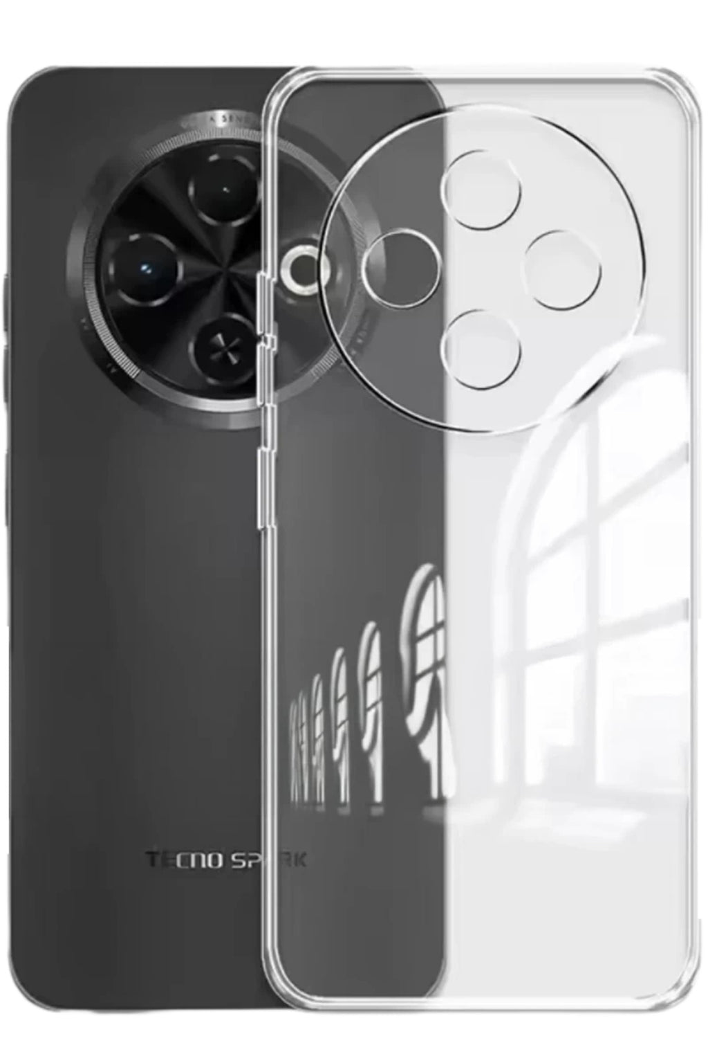 Tecno Spark 30C Uyumlu Kılıf Lüx Şeffaf Silikon