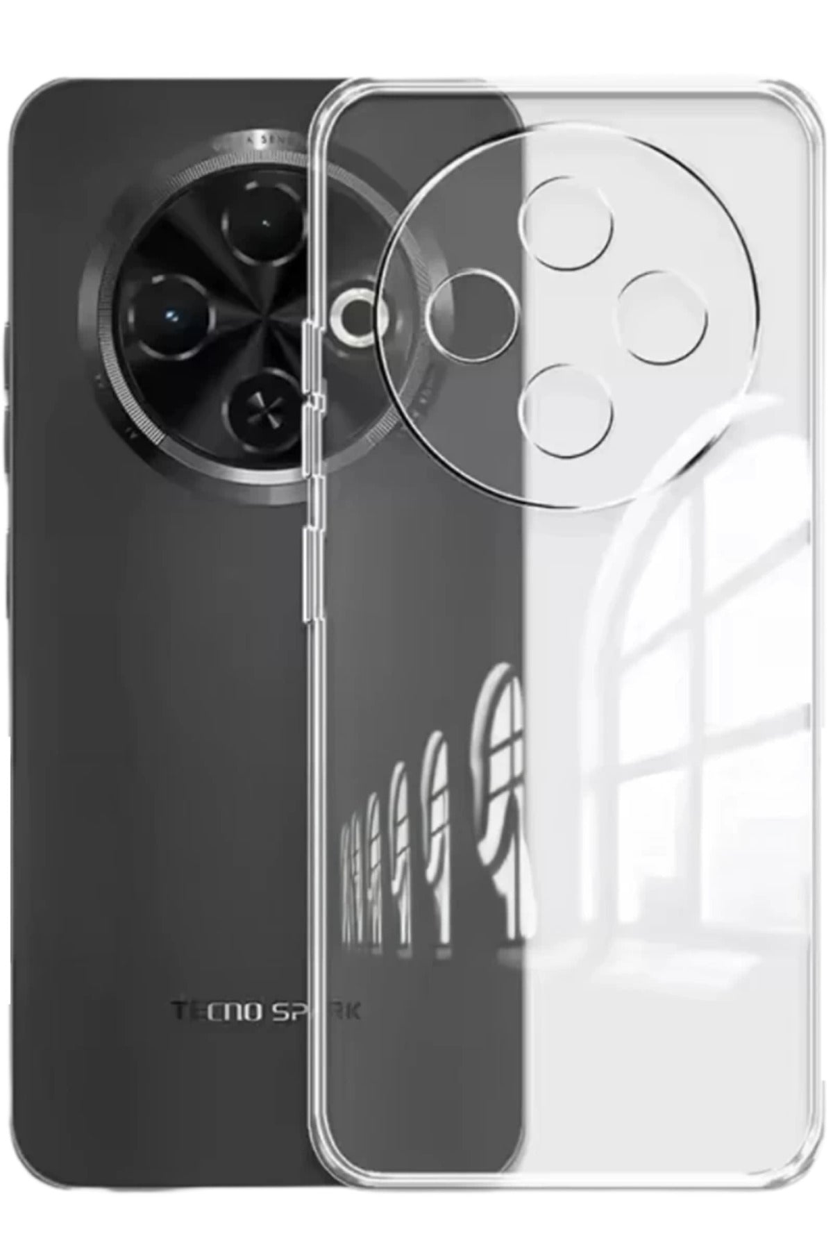 Tecno Spark 30C Uyumlu Kılıf Lüx Şeffaf Silikon