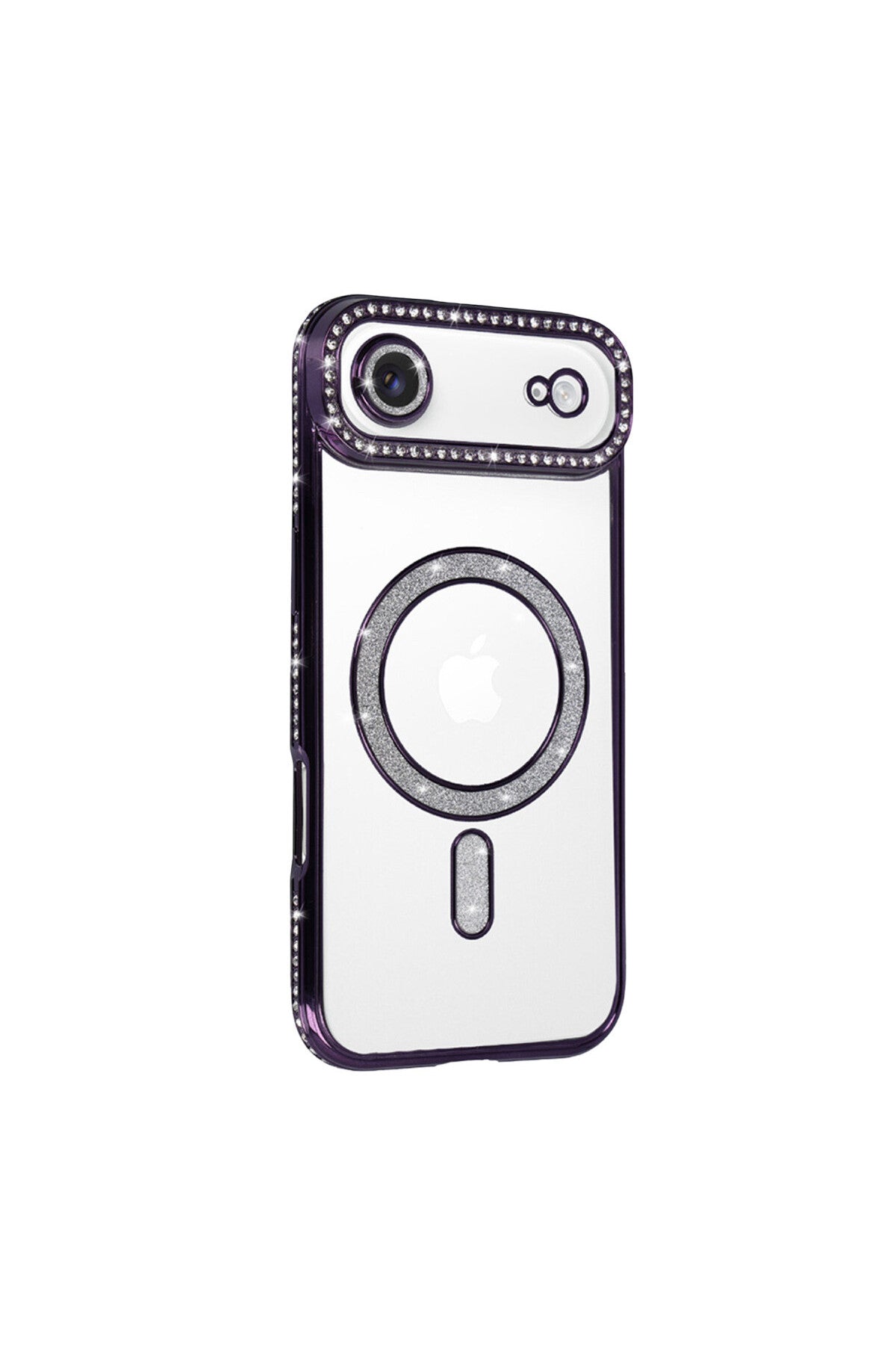 Apple iPhone 17 Air Uyumlu Joke Simli Magneticsafe Kılıf - Derin Mor