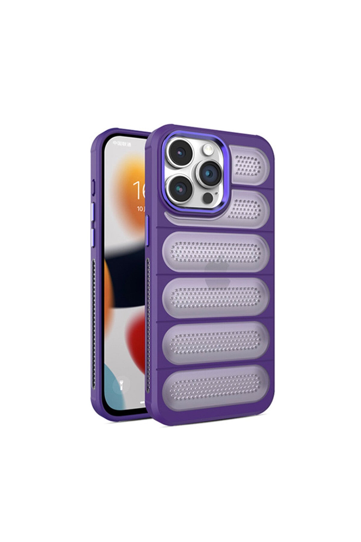 Apple iPhone 14 Pro Uyumlu Kılıf Airmax Silikon Kapak - Derin Mor
