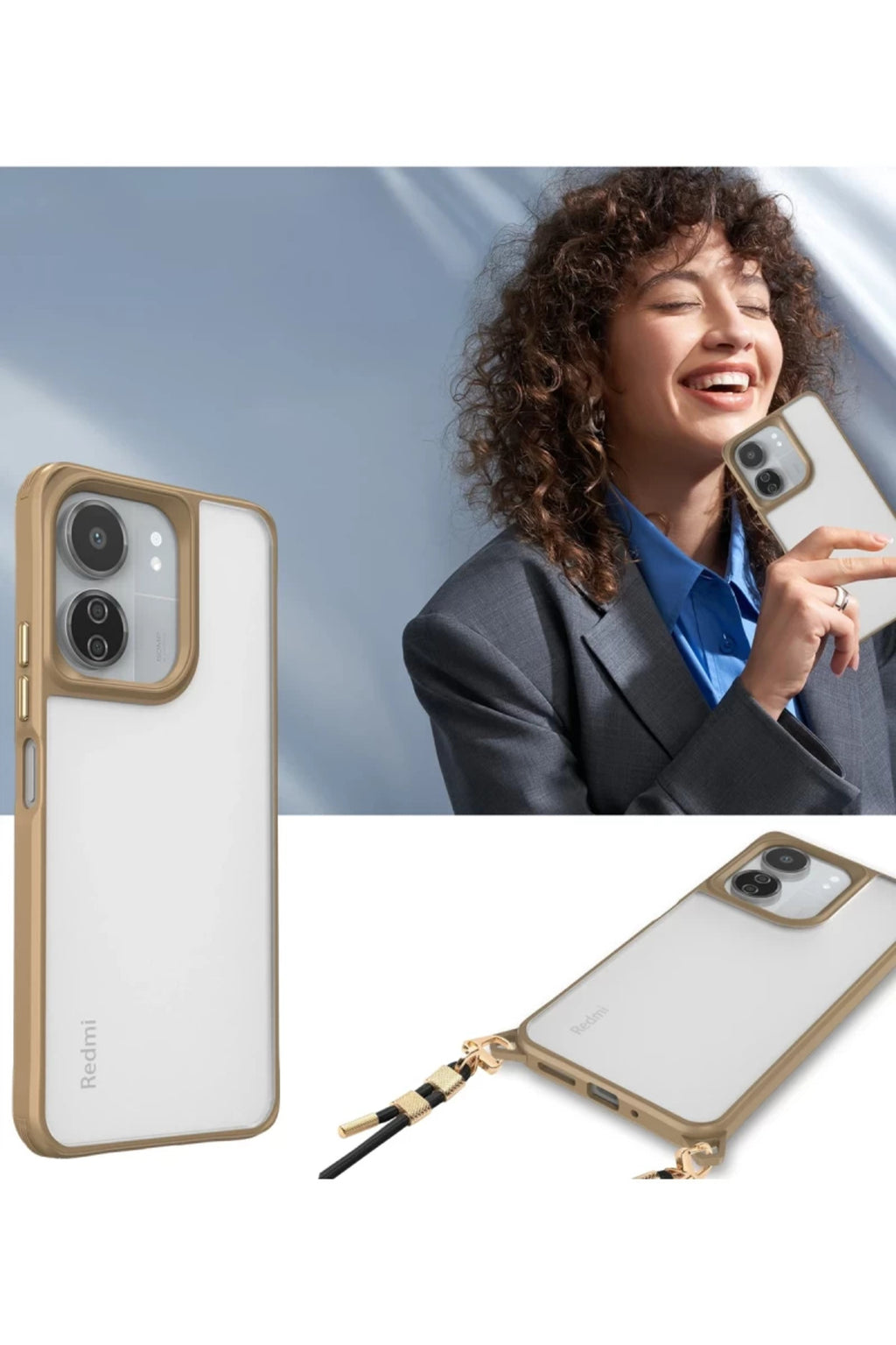 Xiaomi Redmi 13C Uyumlu Kılıf Penta Silikon Kılıf - Çöl Titanyum