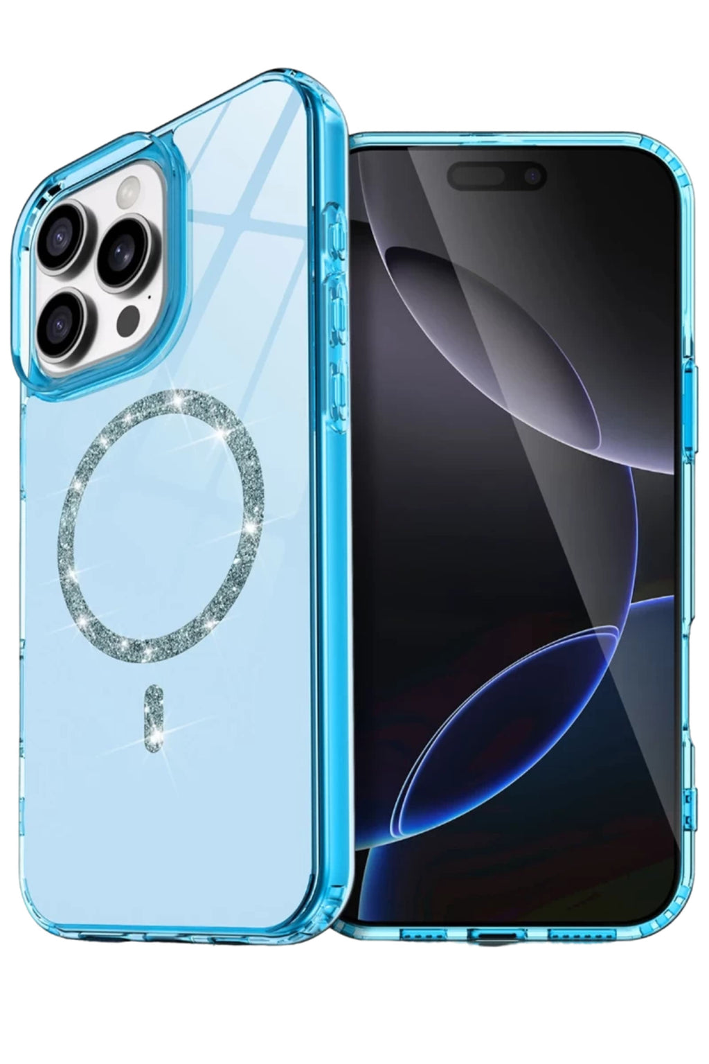 Apple iPhone 16 Pro Uyumlu Live Diamond Magsafe Kapak - Mavi