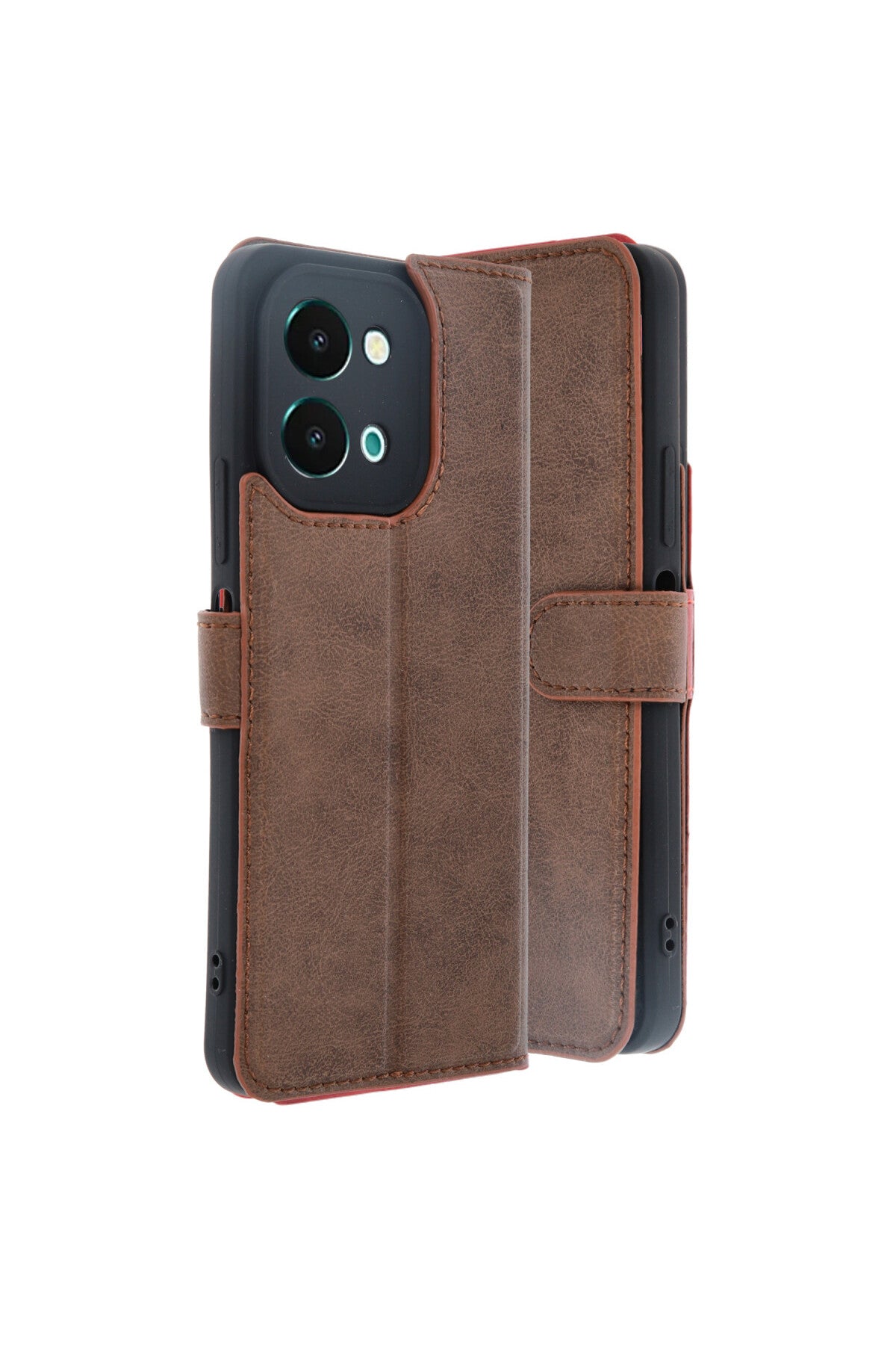 Vivo Y28 Uyumlu Kılıf Trend S Plus Kapaklı Kılıf - Taba