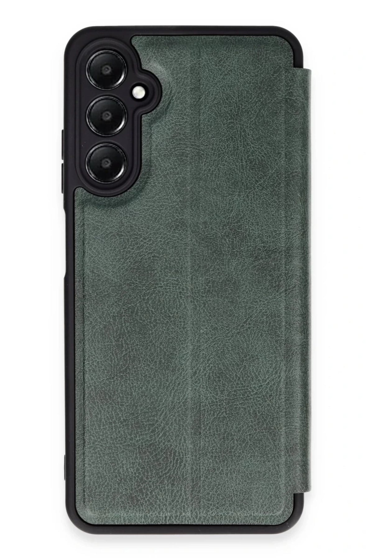 Samsung Galaxy A15 4G Uyumlu Kılıf Flip Cover - Koyu Yeşil