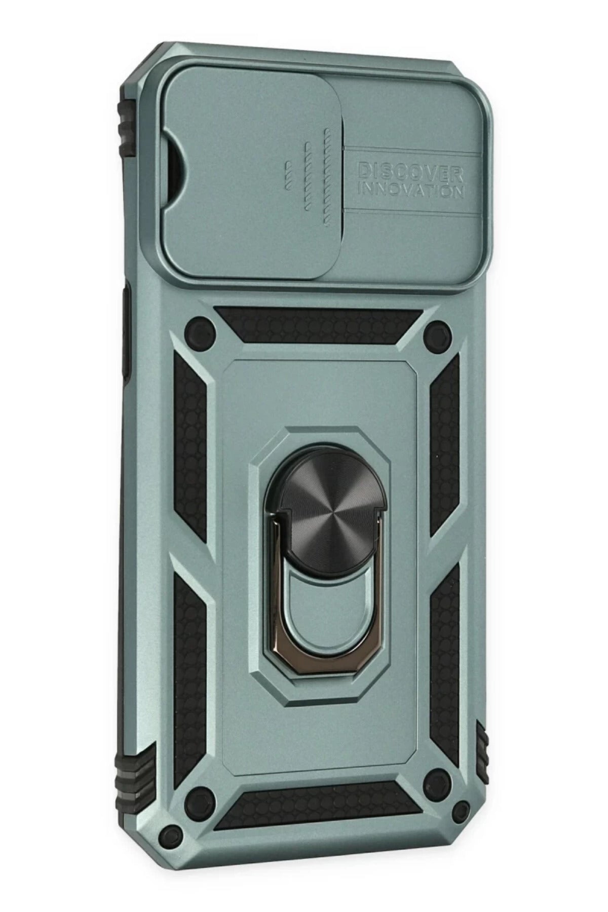 Apple iPhone 14 Pro Max Uyumlu Kılıf Pars Lens Yüzüklü Silikon - Yeşil