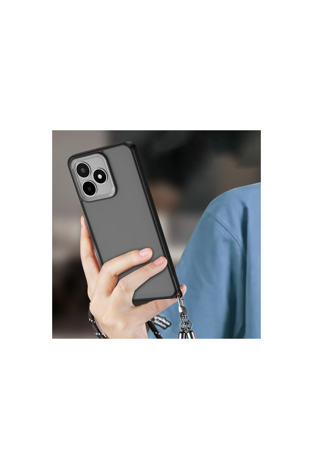 Realme C53 Uyumlu Kılıf Elegant Kapak - Titan Gri
