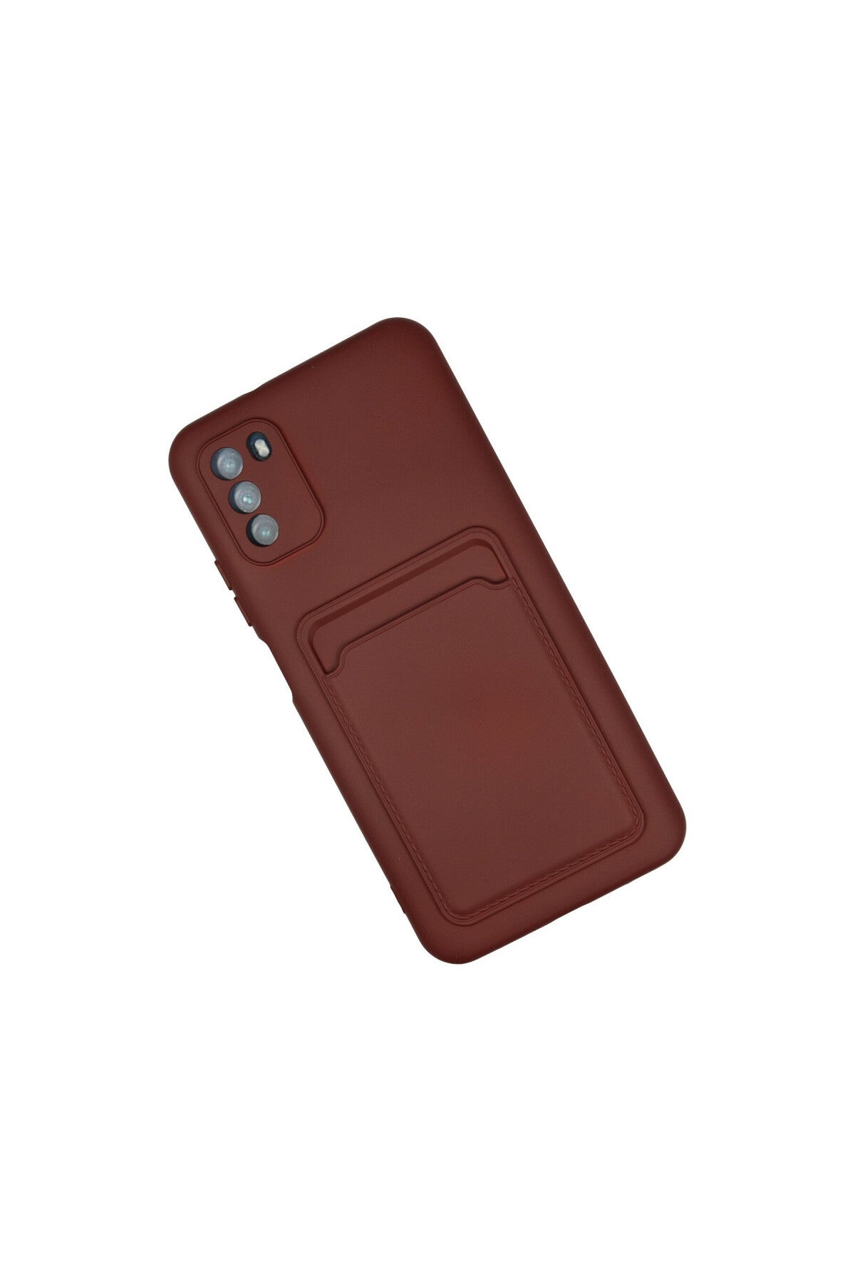 Xiaomi Pocophone M3 Kılıf Kelvin Kartvizitli Silikon - Bordo