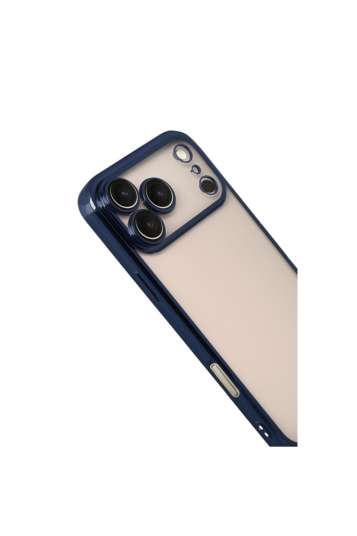 Apple iPhone 17 Pro Uyumlu Lensli Silikon - Lacivert