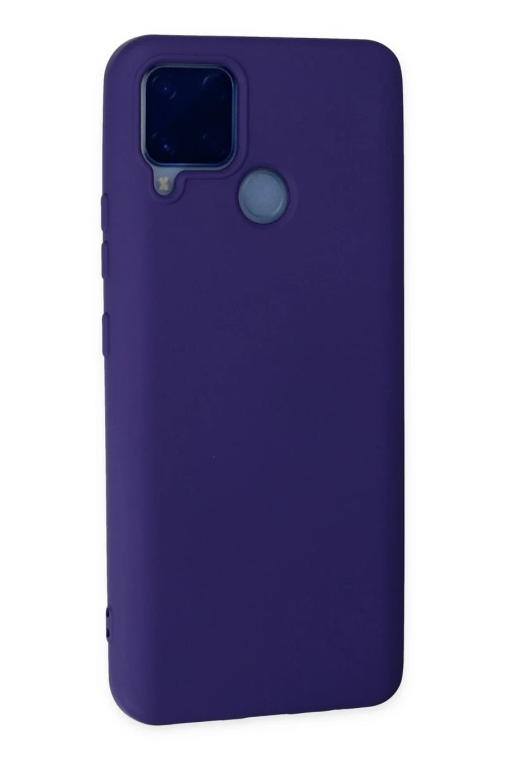 Realme C15 Uyumlu Kılıf Nano içi Kadife Silikon - Mor