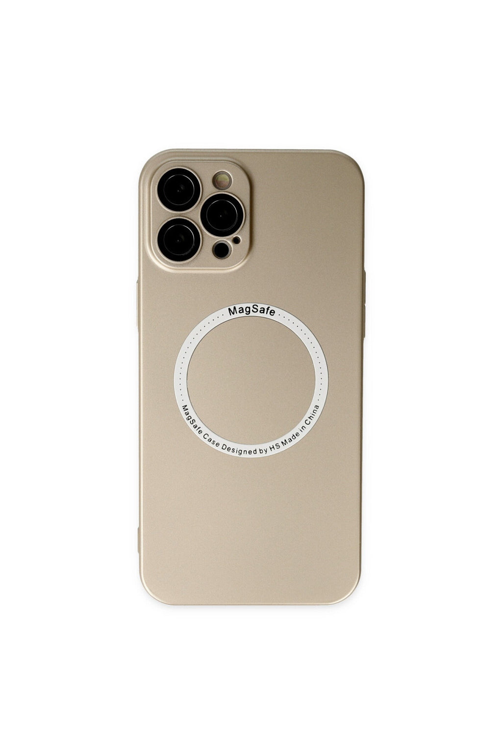 Apple iPhone 12 Pro Uyumlu Kılıf Jack Magneticsafe Lens Silikon - Gold