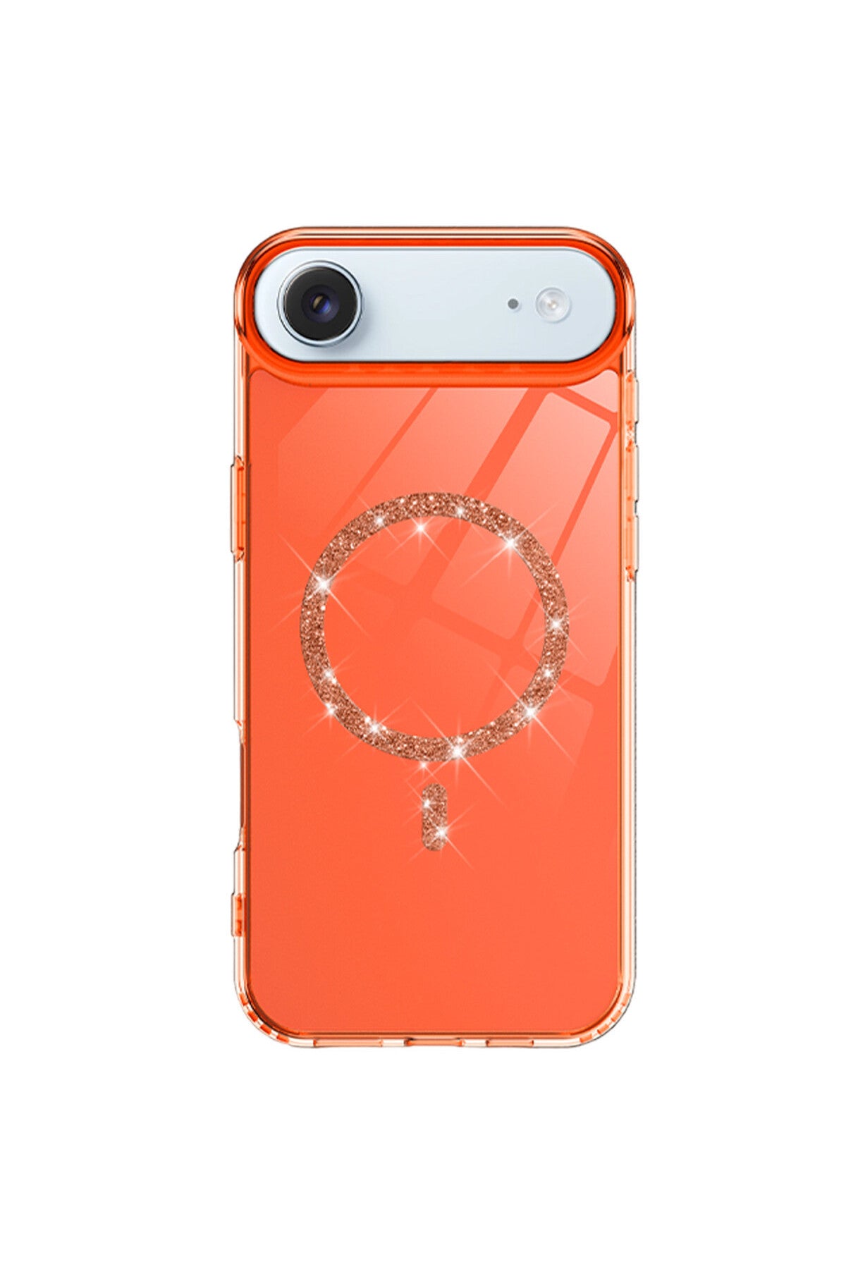 Apple iPhone 17 Air Uyumlu Live Diamond Magsafe Kapak - Turuncu
